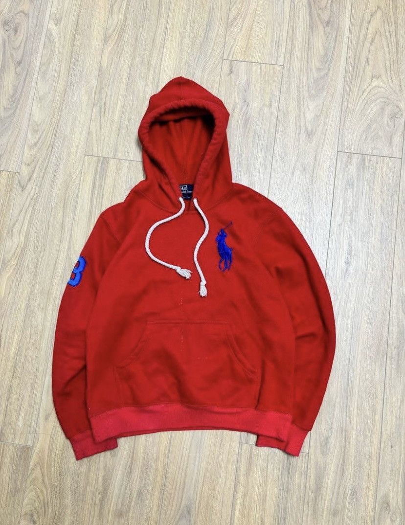 Polo Ralph Lauren × Vintage Vintage Polo Ralph Lauren Distressed Rugby Hoodie Size US S / EU 44-46 / 1 - 1 Thumbnail