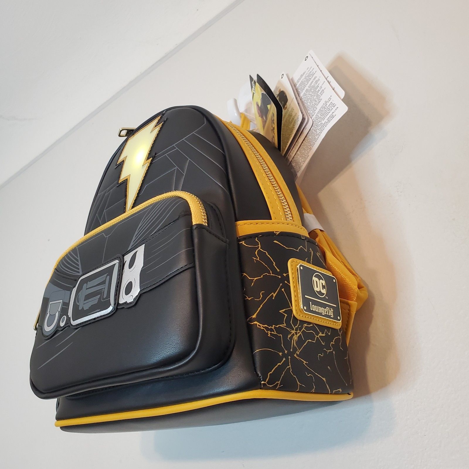 DC Comics NWT Loungefly x DC Comics Black Adam Light Up Mini Backpack Size ONE SIZE - 2 Thumbnail