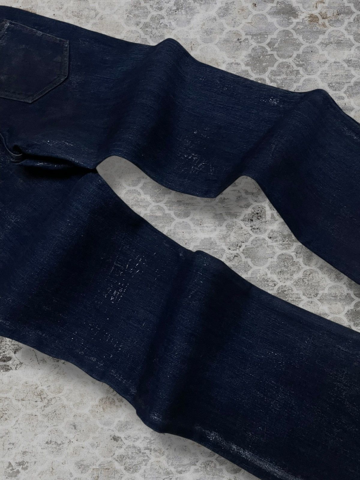 Shellac Vintage 1990s Authentic Designer Shellac Wax Style Denim Size US 29 - 15 Thumbnail