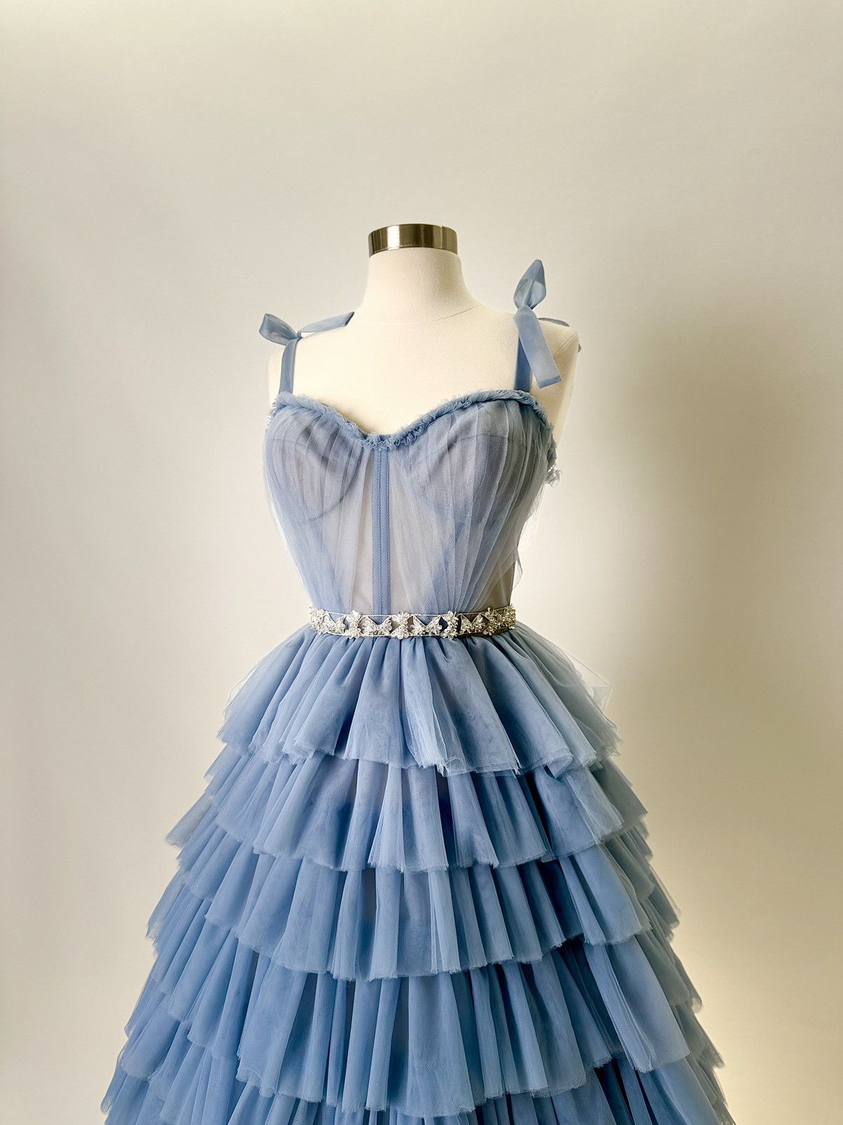 Other Preloved US 4-6 Anna Augusta Blue Evening Maxi Dress Size M / US 6-8 / IT 42-44 - 4 Thumbnail