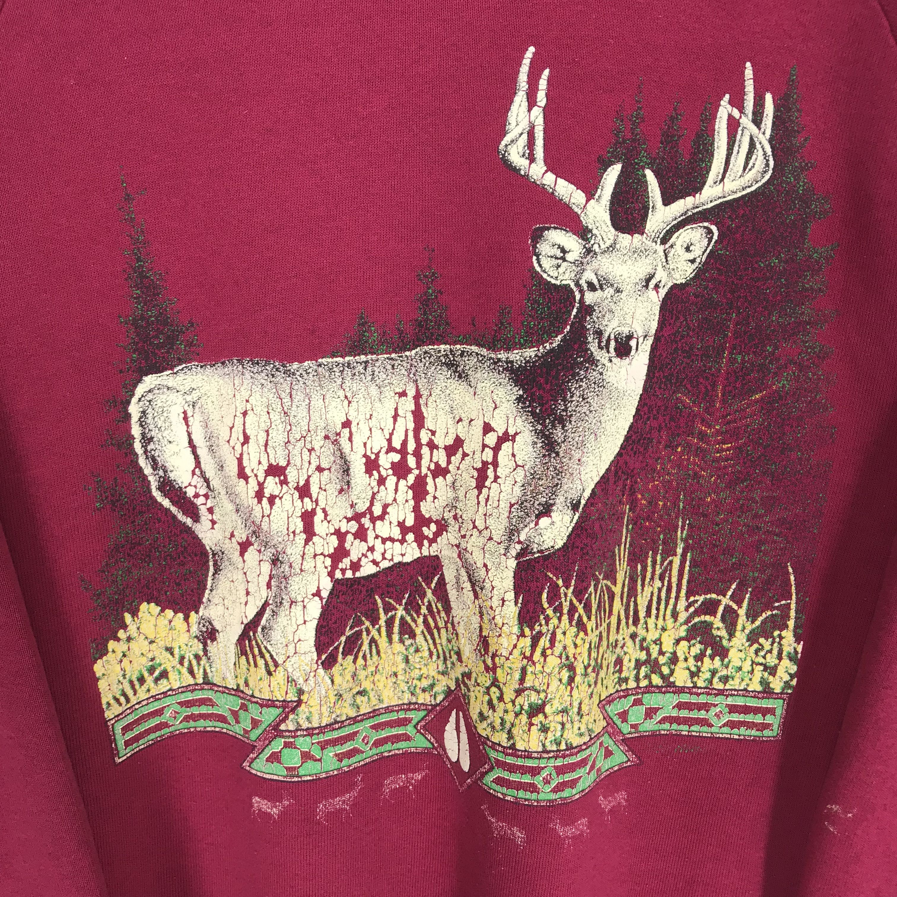 Habitat Vintage 90s Deer Animal Wildlife Habitat Tailed Deer Size US L / EU 52-54 / 3 - 6 Thumbnail