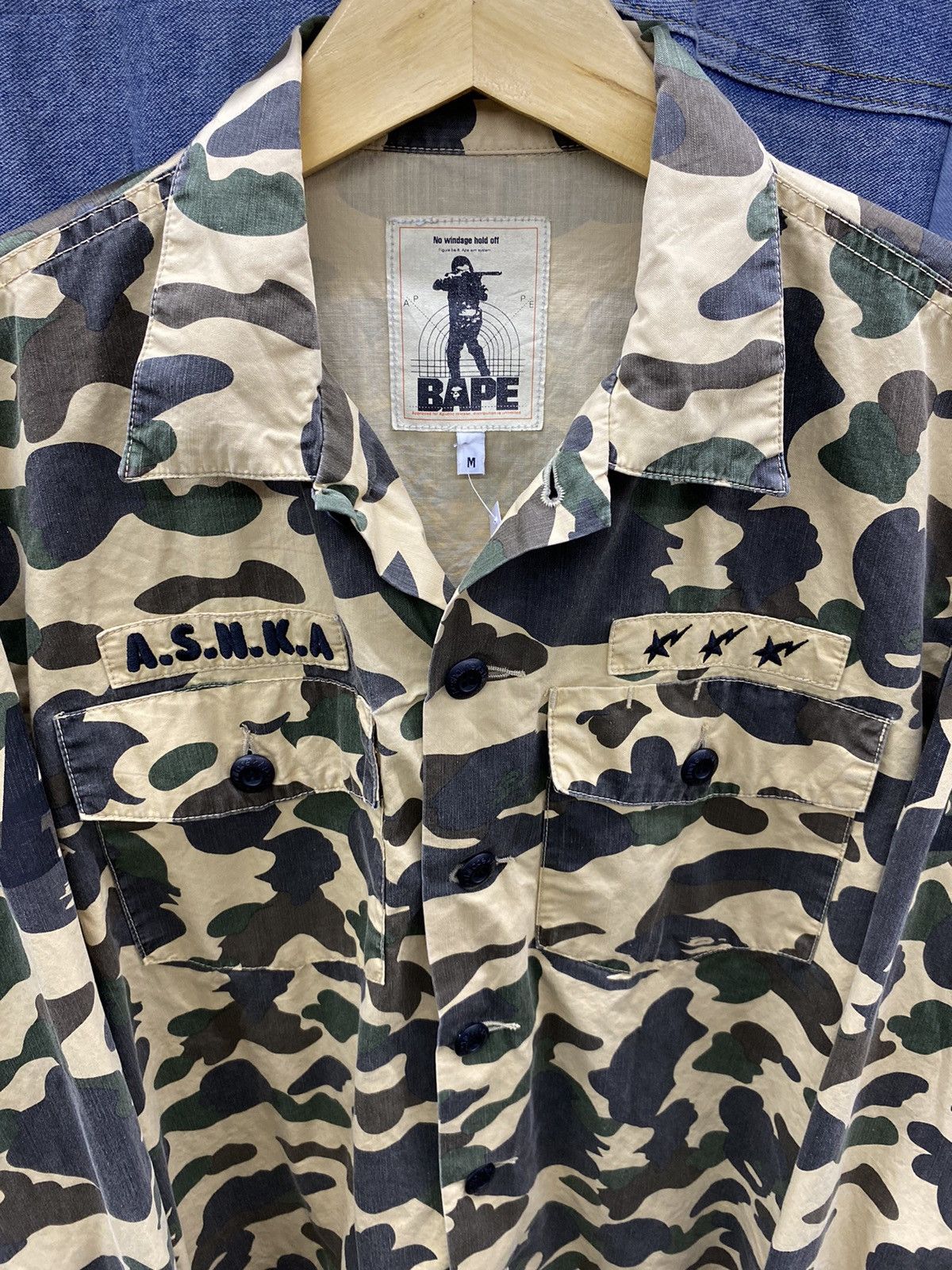 Bape × Vintage 1st bape military camo shirt a s n k a Size US M / EU 48-50 / 2 - 3 Thumbnail