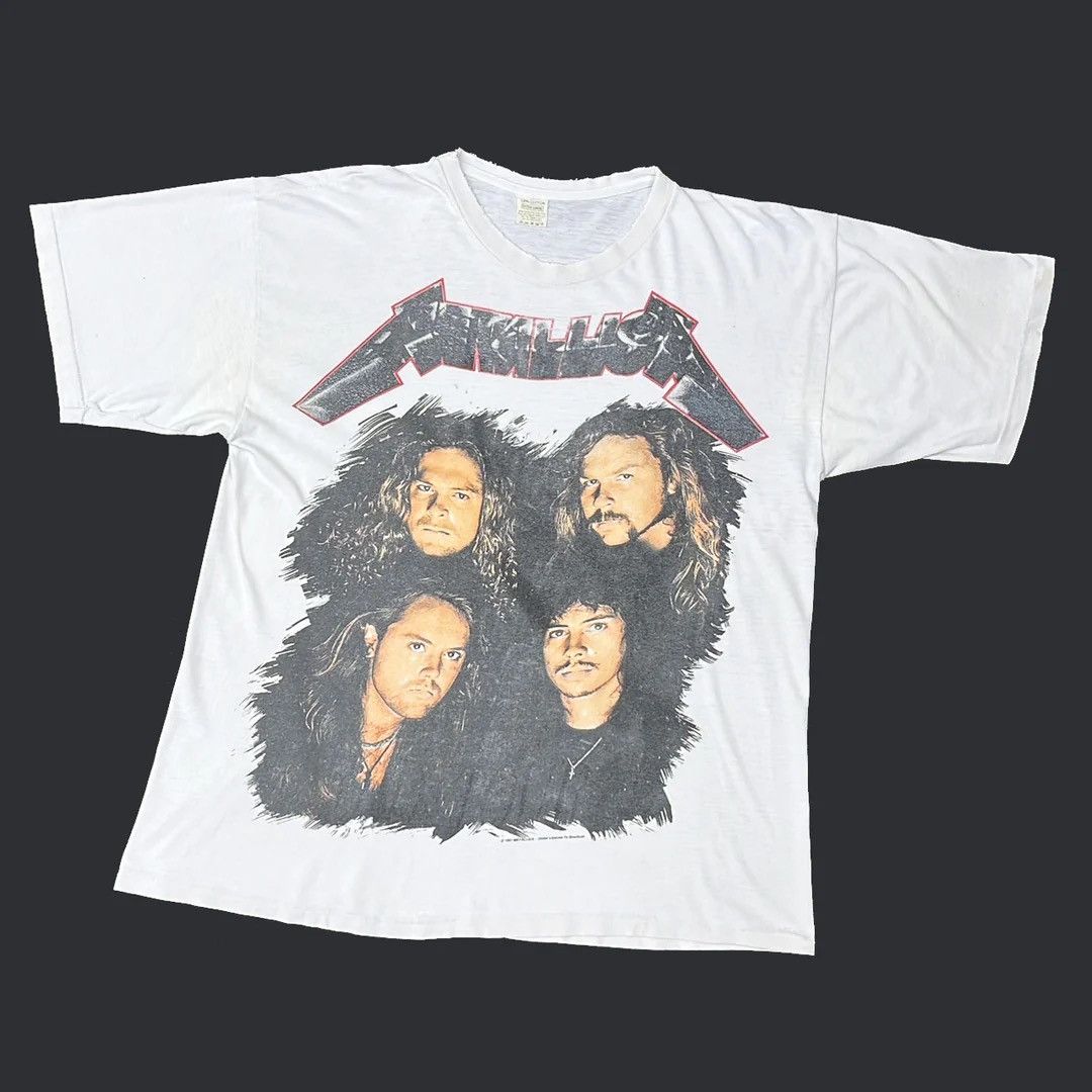 image of Band Tees x Metallica 91 1990S Vintage Nowhere Else To Roam Band Tour T in White, Men's (Size XL)