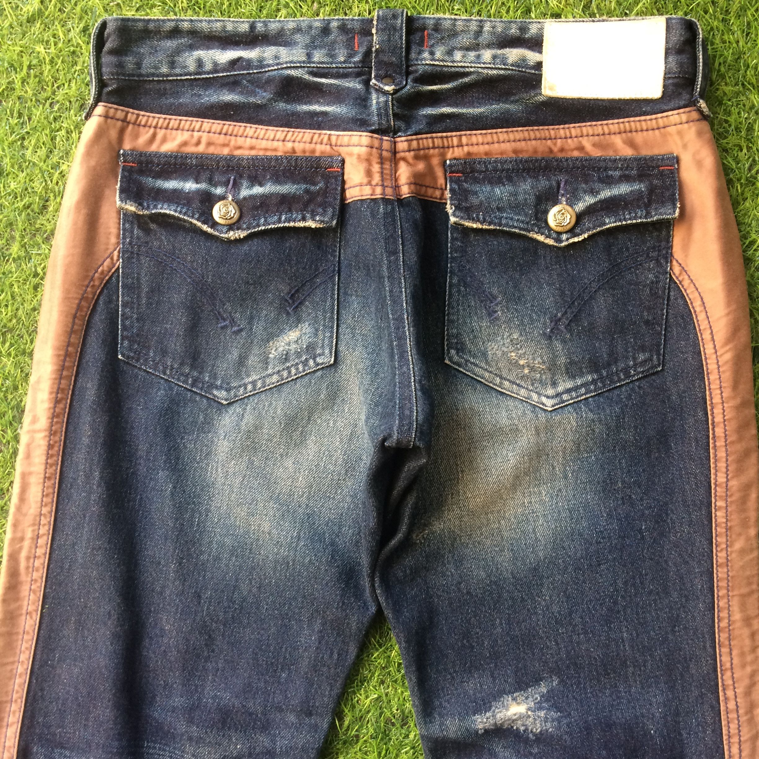 Japanese Brand Japan Two Tone Side Panel Jeans #D-349 Size 28" / US 6 / IT 42 - 4 Thumbnail