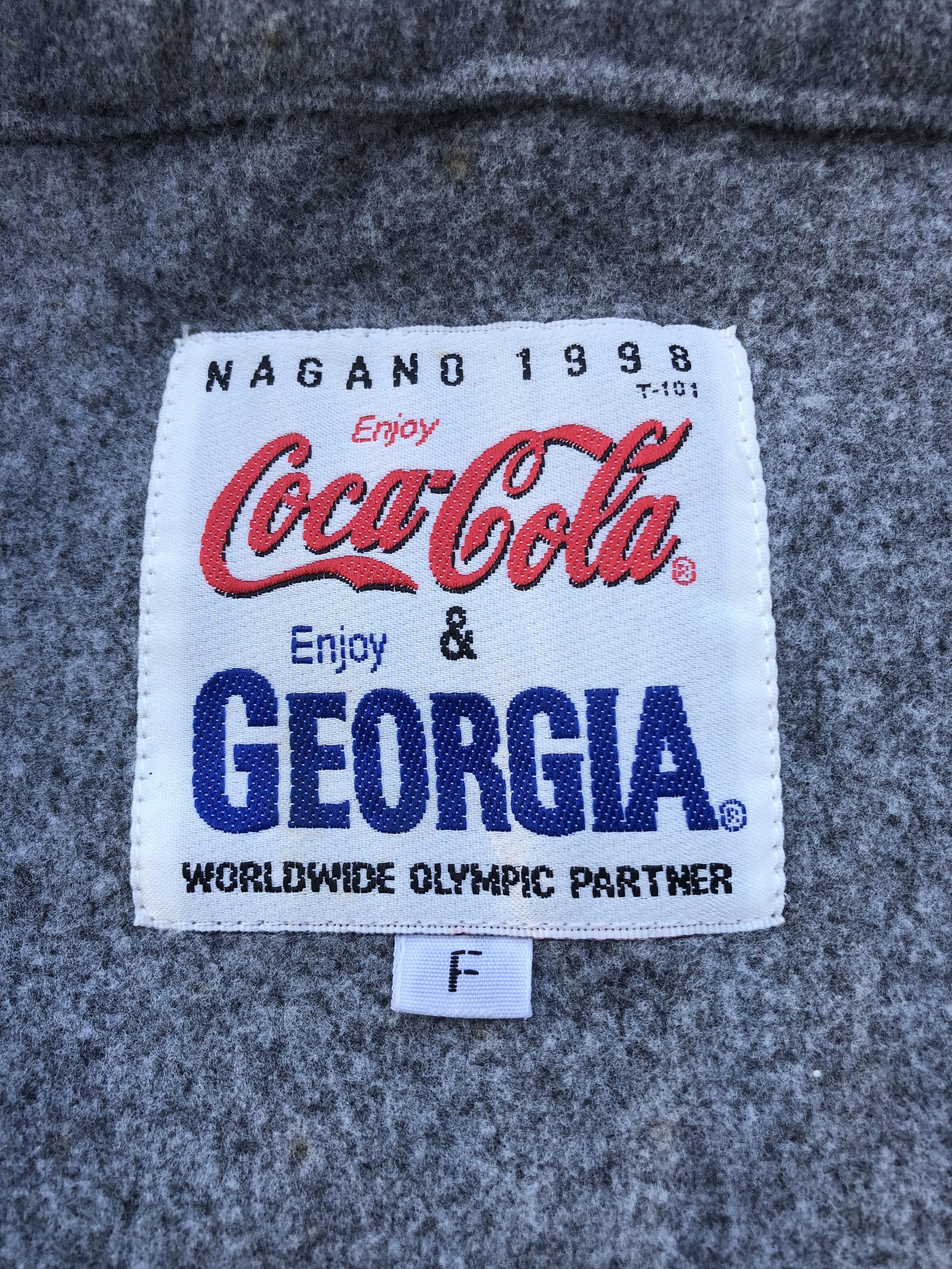 Japanese Brand Vtg Olympic Nagano 98 X Coca Cola Georgia Halfzipper Vest Size US XL / EU 56 / 4 - 8 Thumbnail