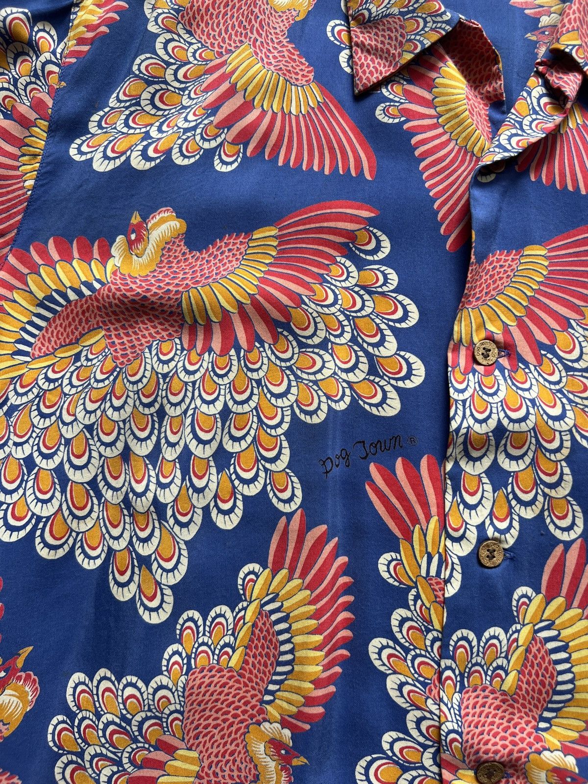 Dogtown Vtg DogTown Skate Japanese Motif Open Colar Hawaiian Shirt Size US L / EU 52-54 / 3 - 5 Thumbnail