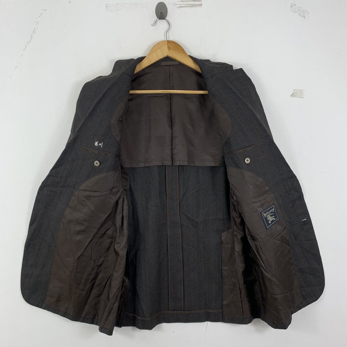 Burberry Vintage 90s BURBERRYS London Stripes Wool Blazer Coat Size US M / EU 48-50 / 2 - 4 Thumbnail