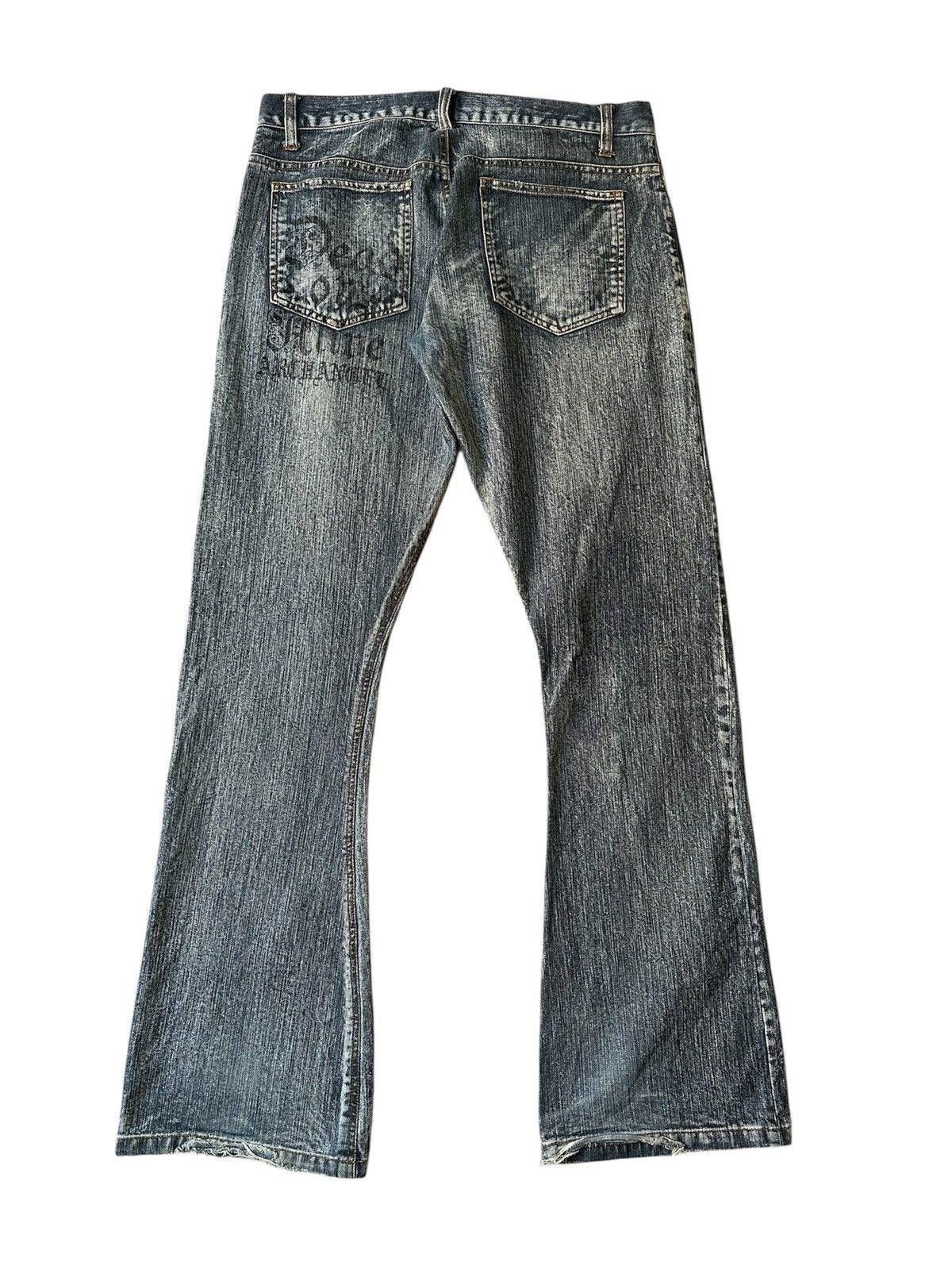 In The Attic FLARE In The Attic Sublimation Studded Poem Patchwork Denim Size US 31 - 2 Thumbnail