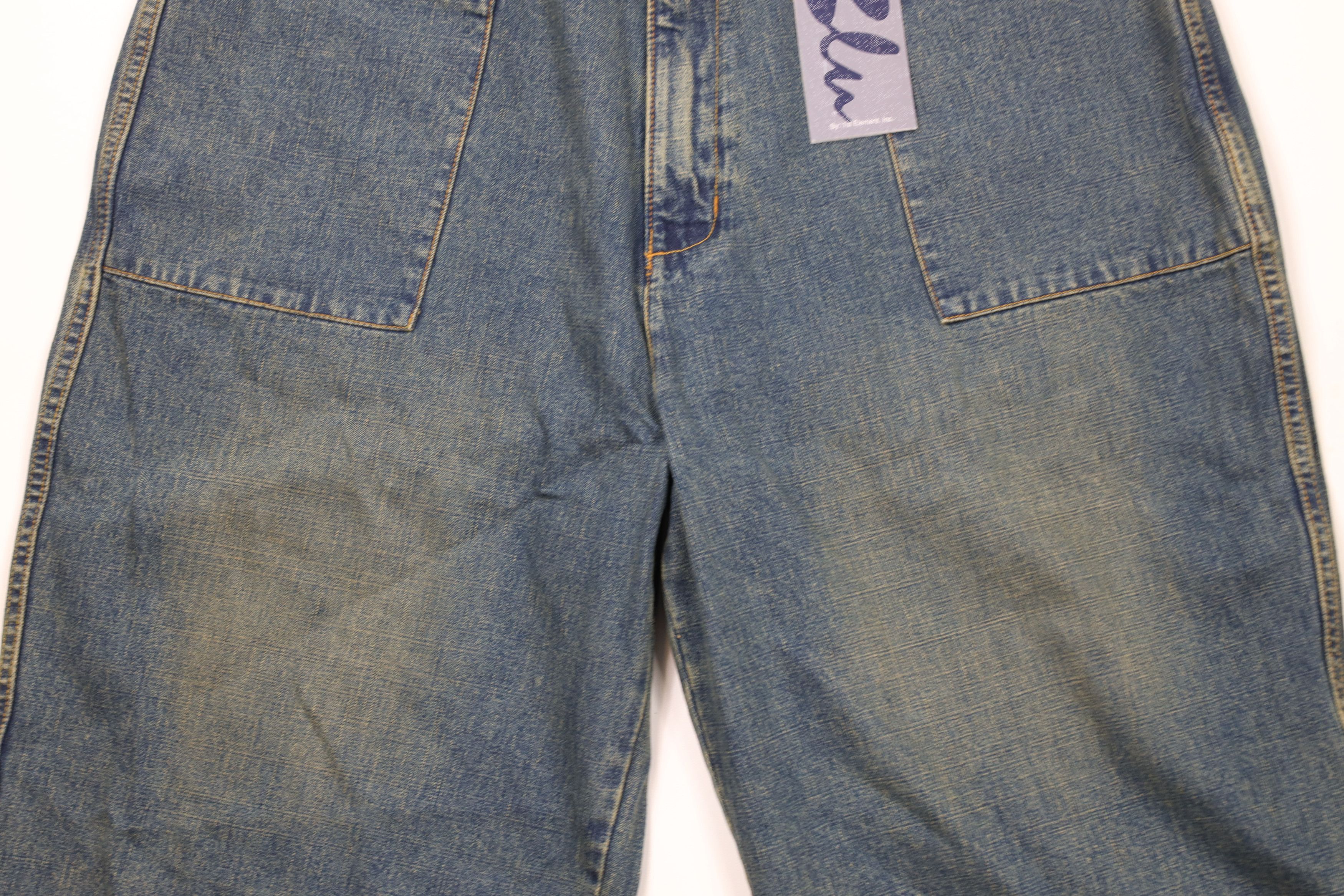 Vintage Deadstock Vintage 90s Y2K Streetwear Denim Jean Shorts Blue Size US 36 / EU 52 - 3 Thumbnail