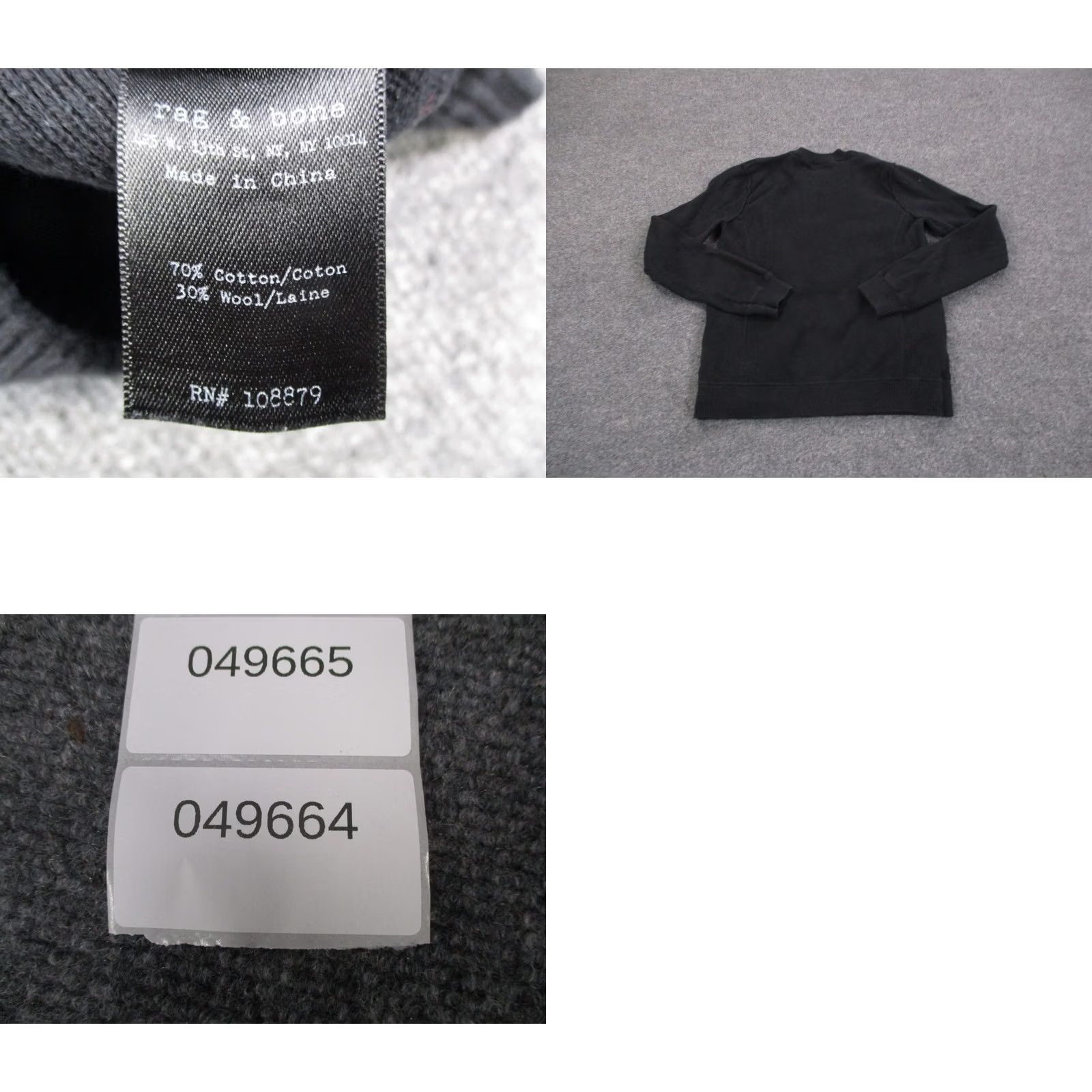 Rag & Bone rag & bone Jacket Womens M Black Wool Blend Lightweight Stretch Outdoors Casual Size M / US 6-8 / IT 42-44 - 8 Thumbnail