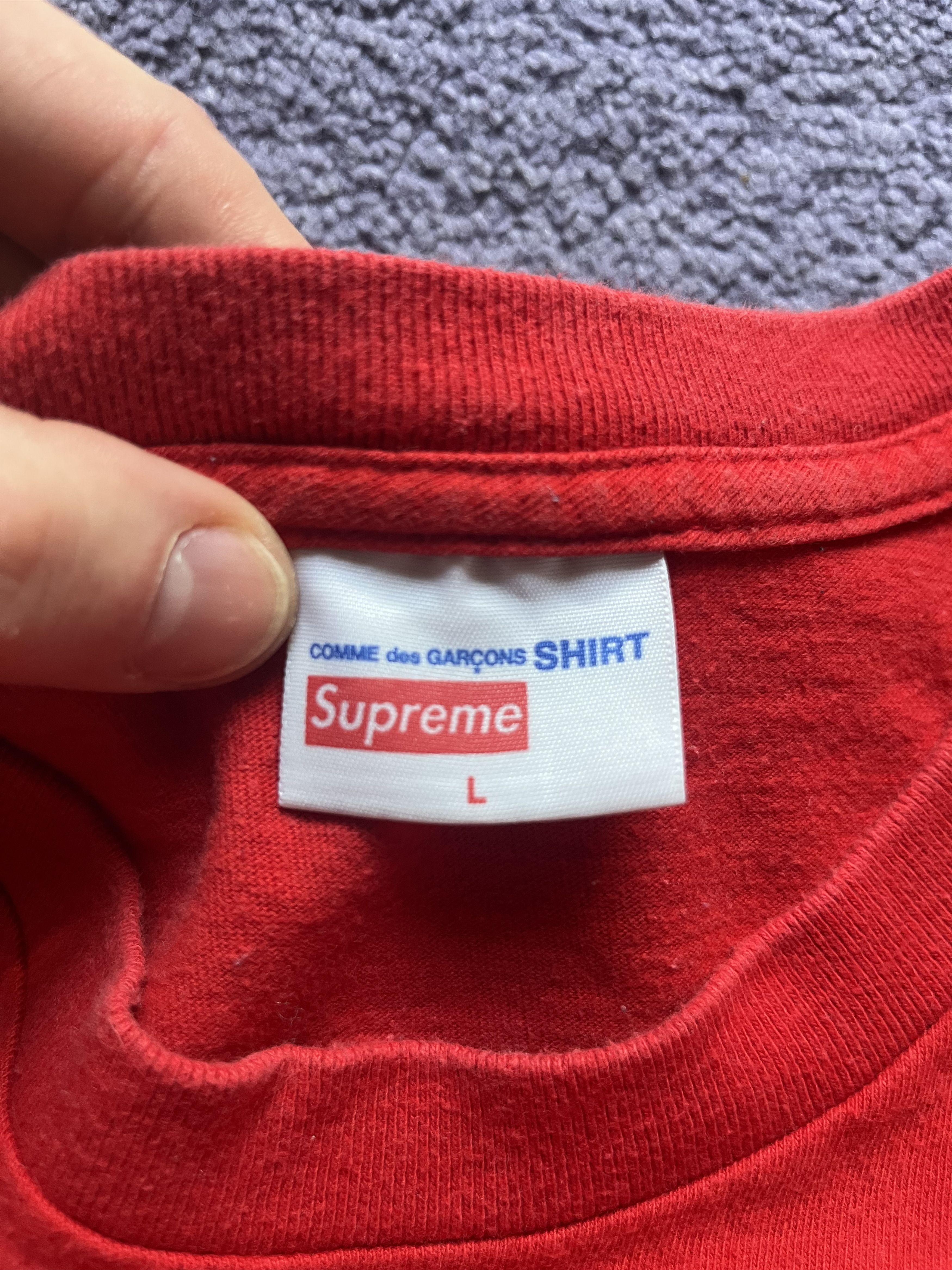 Comme des Garcons SHIRT × Supreme Supreme Harold Hunter Red T Shirt Large Size US L / EU 52-54 / 3 - 2 Thumbnail
