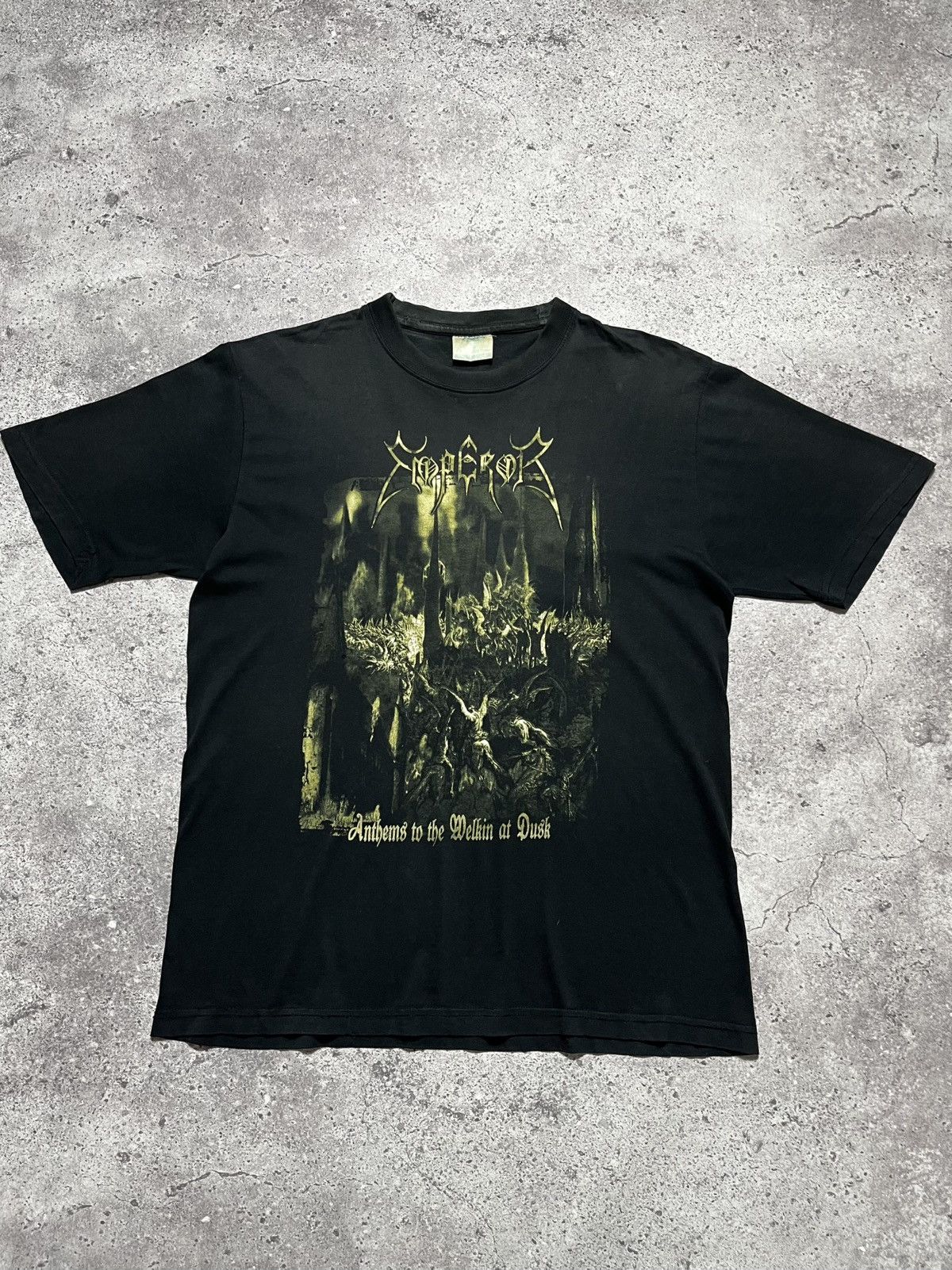 Band Tees Vintage 1990's EMPEROR "Anthems to the Welkin at Dusk"Tshirt Size US L / EU 52-54 / 3 - 1 Thumbnail