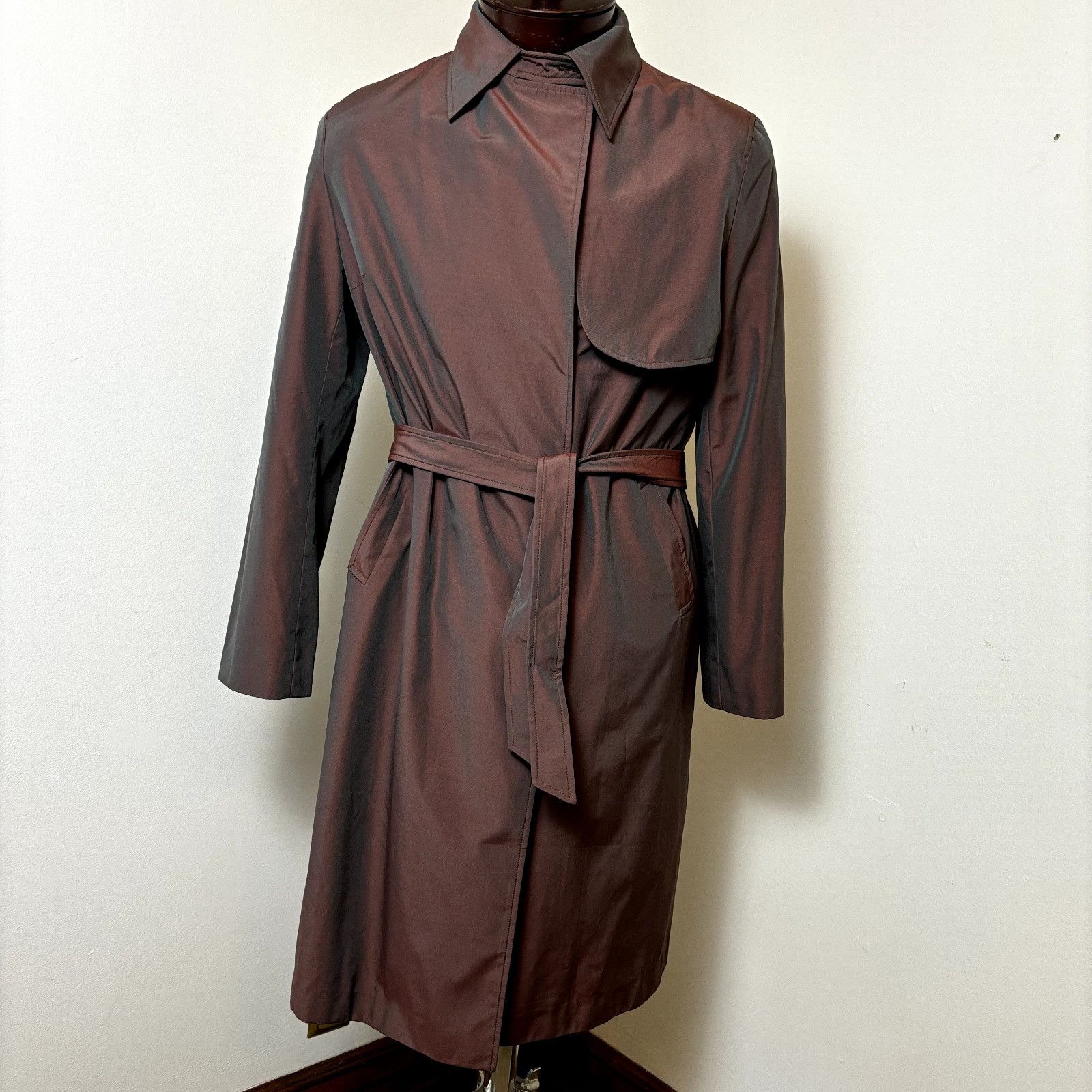 Other YULI Women's Size S-M US Fit Collared Trench Coat Brown Lon Size S / US 4 / IT 40 - 2 Thumbnail
