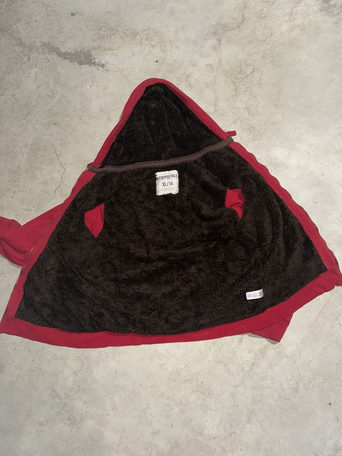 Aeropostale Y2K Aeropostale NY Logo Hoodie Red Full Zip Up Sweatshirt Size US XL / EU 56 / 4 - 4 Thumbnail