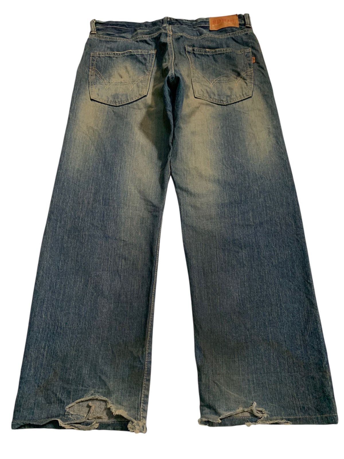 Kapital VINTAGE EDWIN 505Z BAGGY SELVEDGE RUSTY DISTRESSED DENIM Size US 35 - 4 Thumbnail