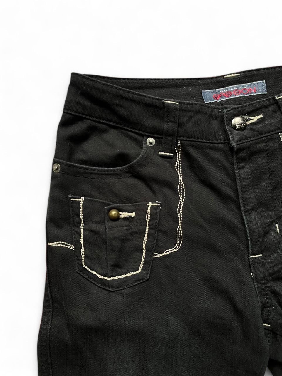 Tornado Mart Flare Jeans LaLa Sasson Embroided black slack jeans bootcut Size US 28 / EU 44 - 4 Thumbnail