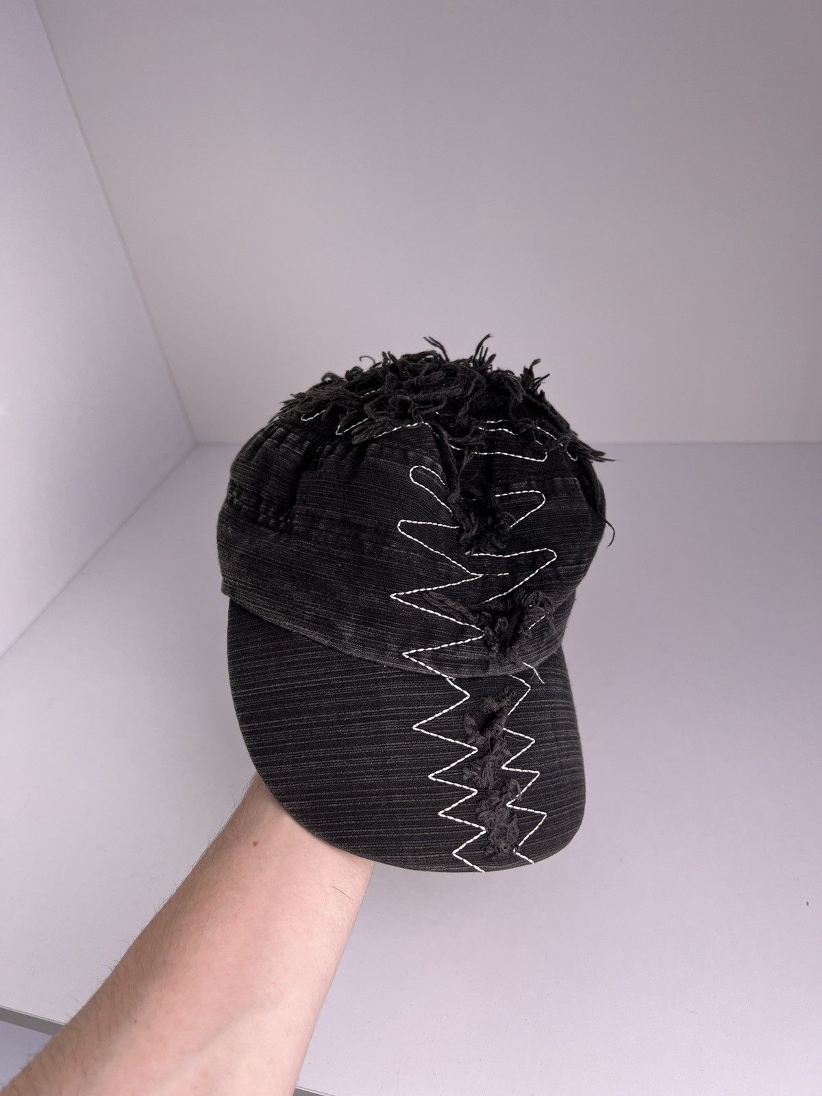 Designer × Japanese Brand × Vintage Vintage Designer Y2K distressed Avantgarde cap Size ONE SIZE - 3 Thumbnail