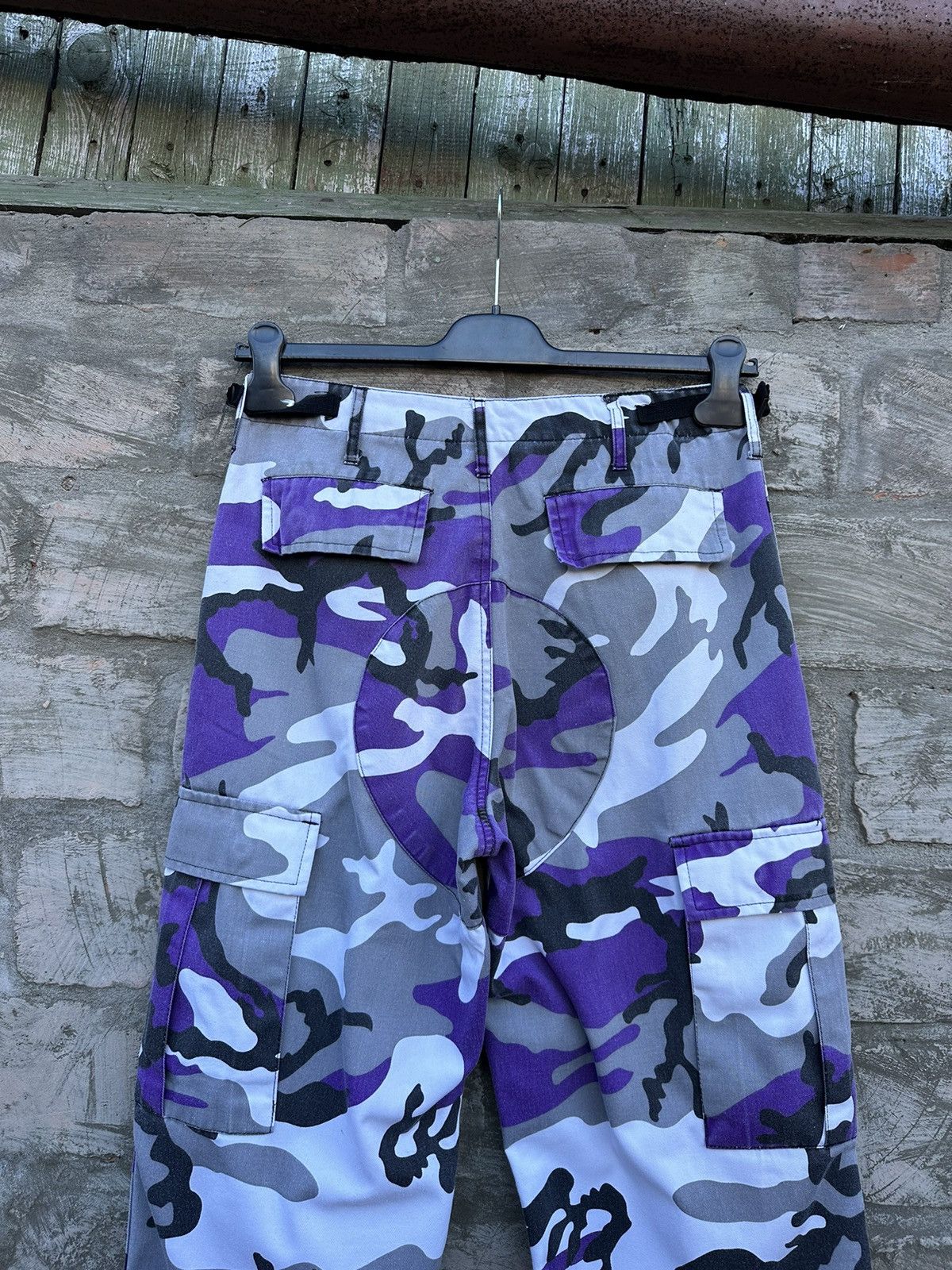 Rothco × Vintage Vintage Y2K Mil-Tec Purple Camo Travis Style Cargo Pants Size US 30 / EU 46 - 9 Thumbnail