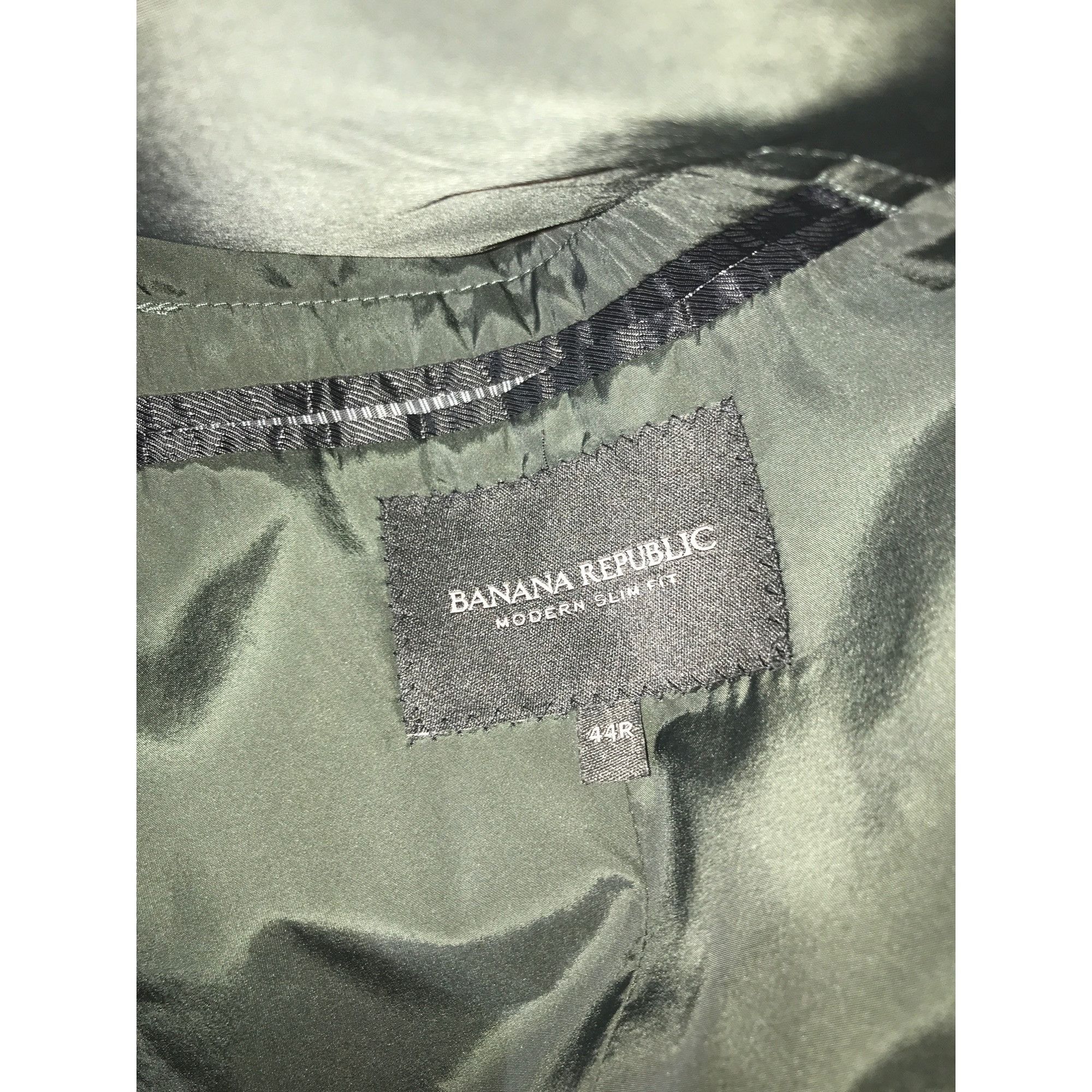 Banana Republic Mens Green Blazer/Field Jacket W/Hood Vest