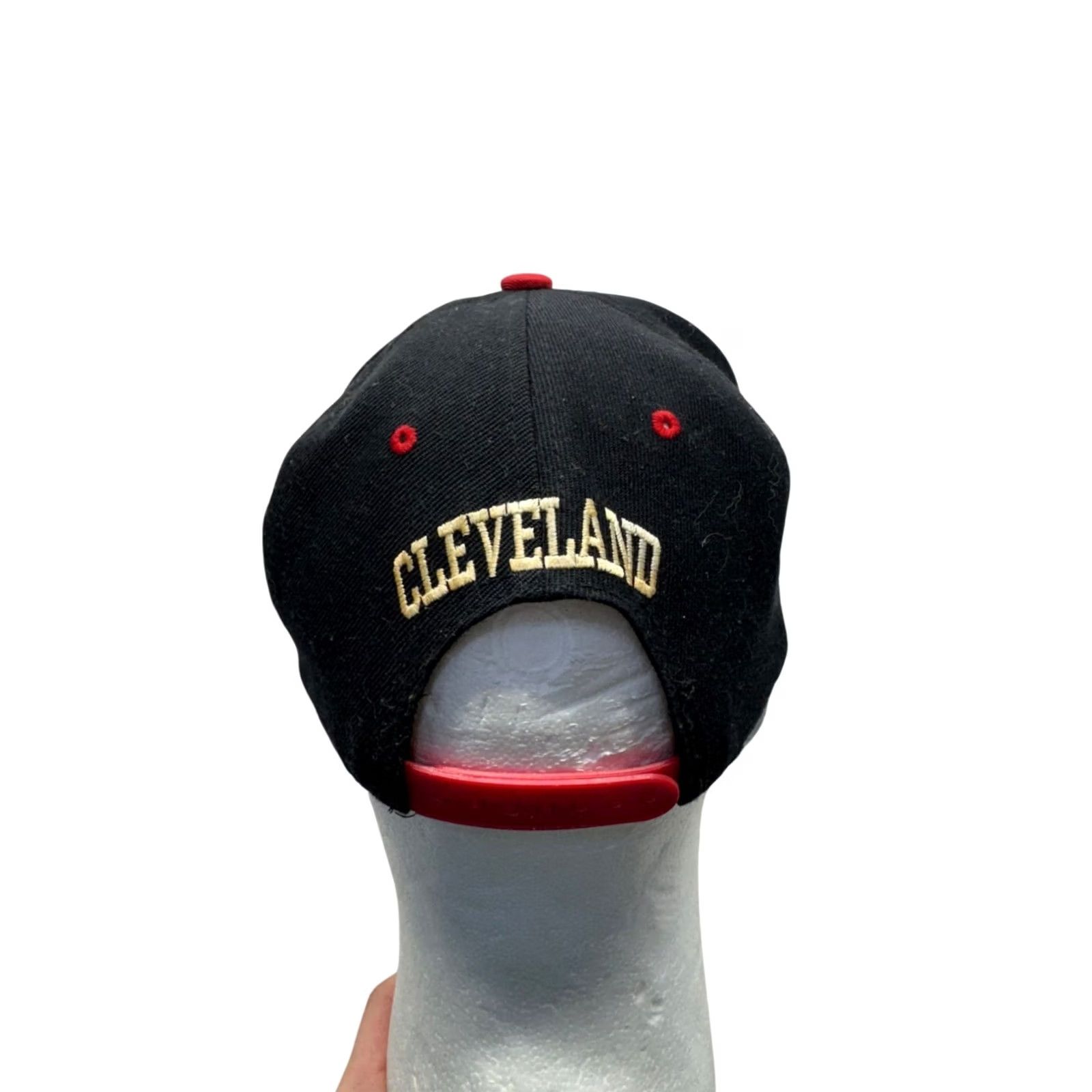Logo 7 Headcoverz Cleveland Hat Snapback Adjustable Embroidered Logo Baseball Cap Mens One Size Black Red Size ONE SIZE - 2 Thumbnail