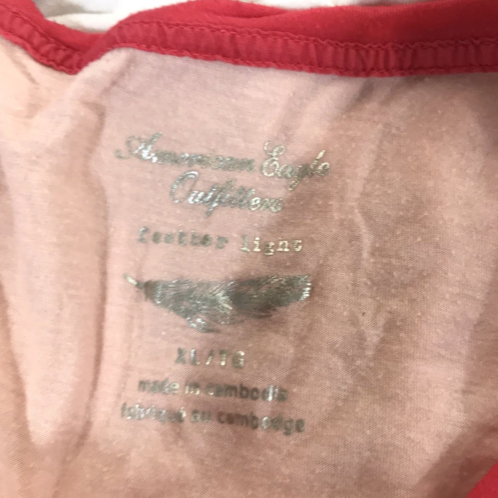 American Eagle Outfitters American Eagle Striped 3/4 Sleeve Top Womens XL Multicolor Casual T-Shirt Size XL / US 12-14 / IT 48-50 - 3 Thumbnail