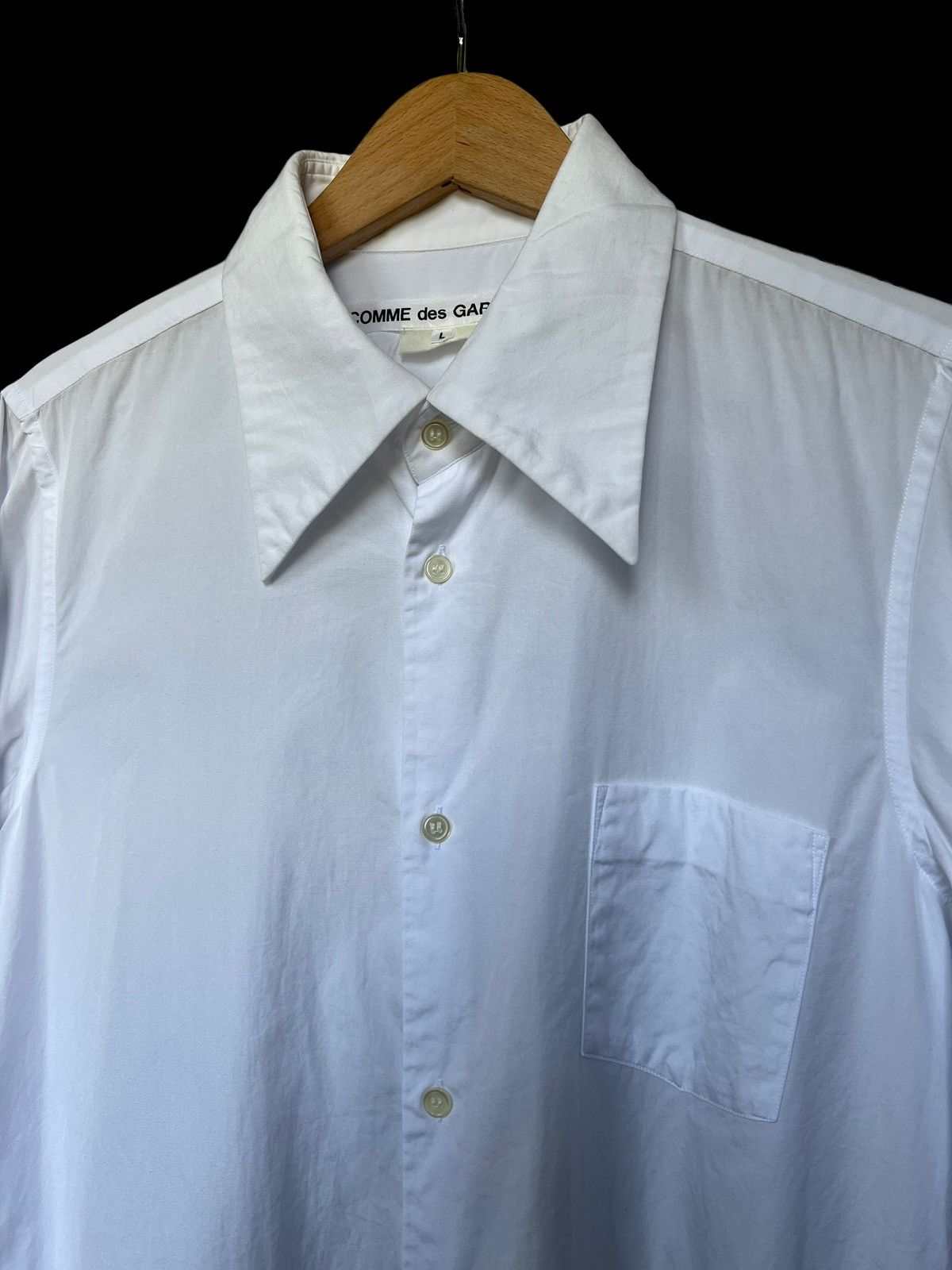 Comme des Garcons 2017 Comme des Garçons Shaped Cut-Off Button Up Shirt Size US L / EU 52-54 / 3 - 6 Thumbnail