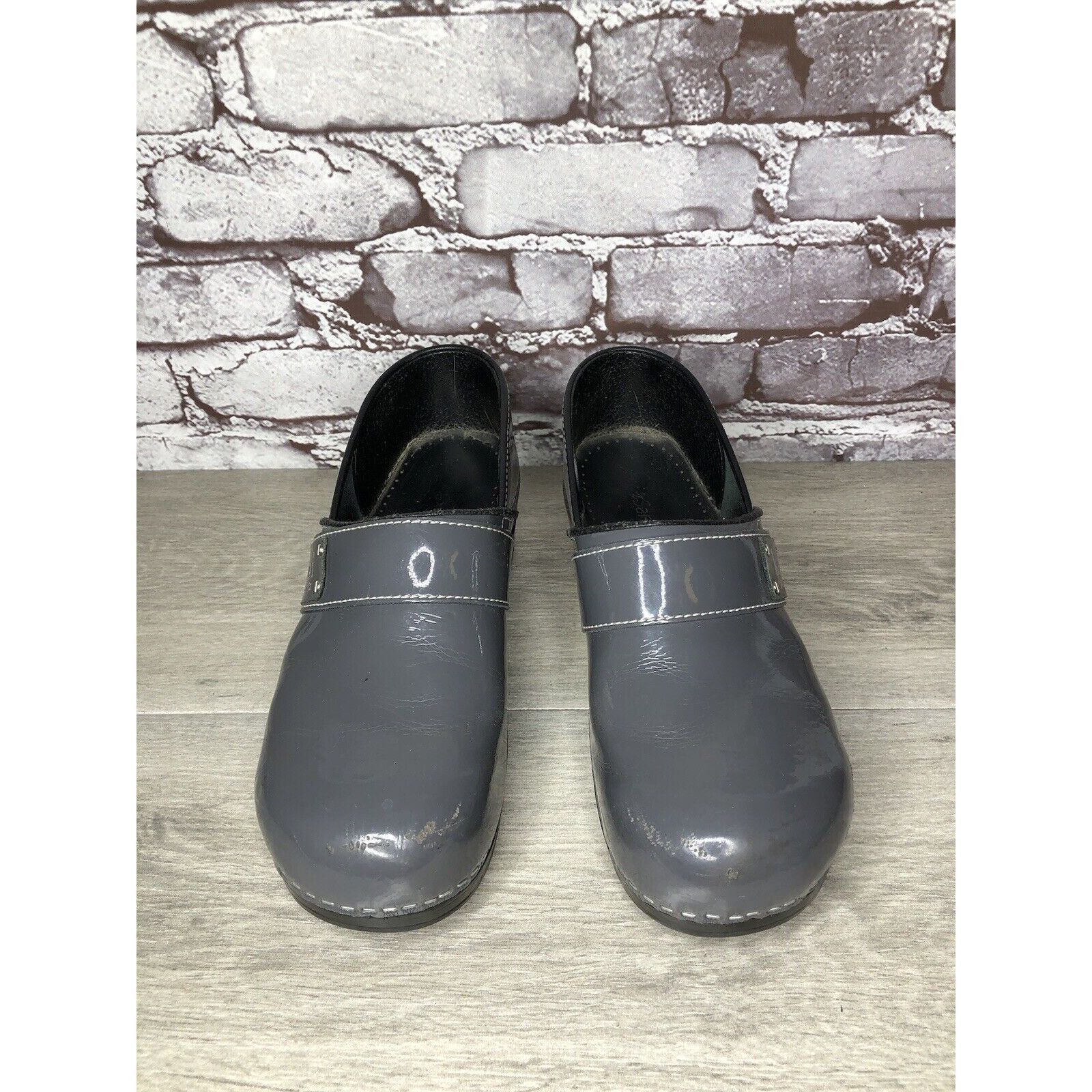 Other KOI by SANITA STEEL GRAY PATENT LEATHER CLOGS SHOES Women Sz Size US 9.5 / IT 39.5 - 9 Thumbnail