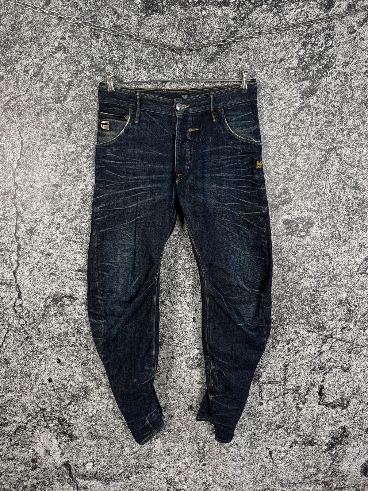 G-Star G-Star RAW 3D Denim Riley Loose Tapered Distressed Jeans Size US 30 / EU 46 - 2 Thumbnail