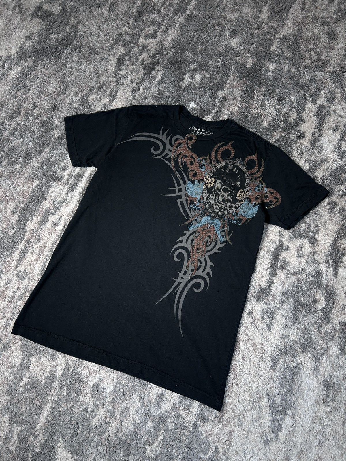 Affliction × Southpole × Tapout Rare Brad Butter Wings Cross Tee Y2K Affliction Style Size US M / EU 48-50 / 2 - 6 Thumbnail
