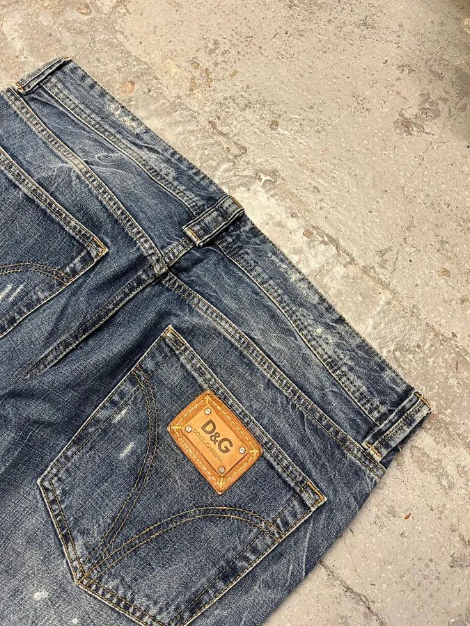 Dolce & Gabbana 2000s Dolce & Gabbana Blue Distressed Denim Jeans Size US 34 / EU 50 - 6 Thumbnail