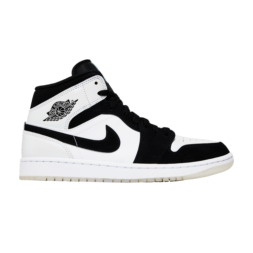 image of Air Jordan 1 Mid Se Diamond Shoes in White, Men's (Size 12)