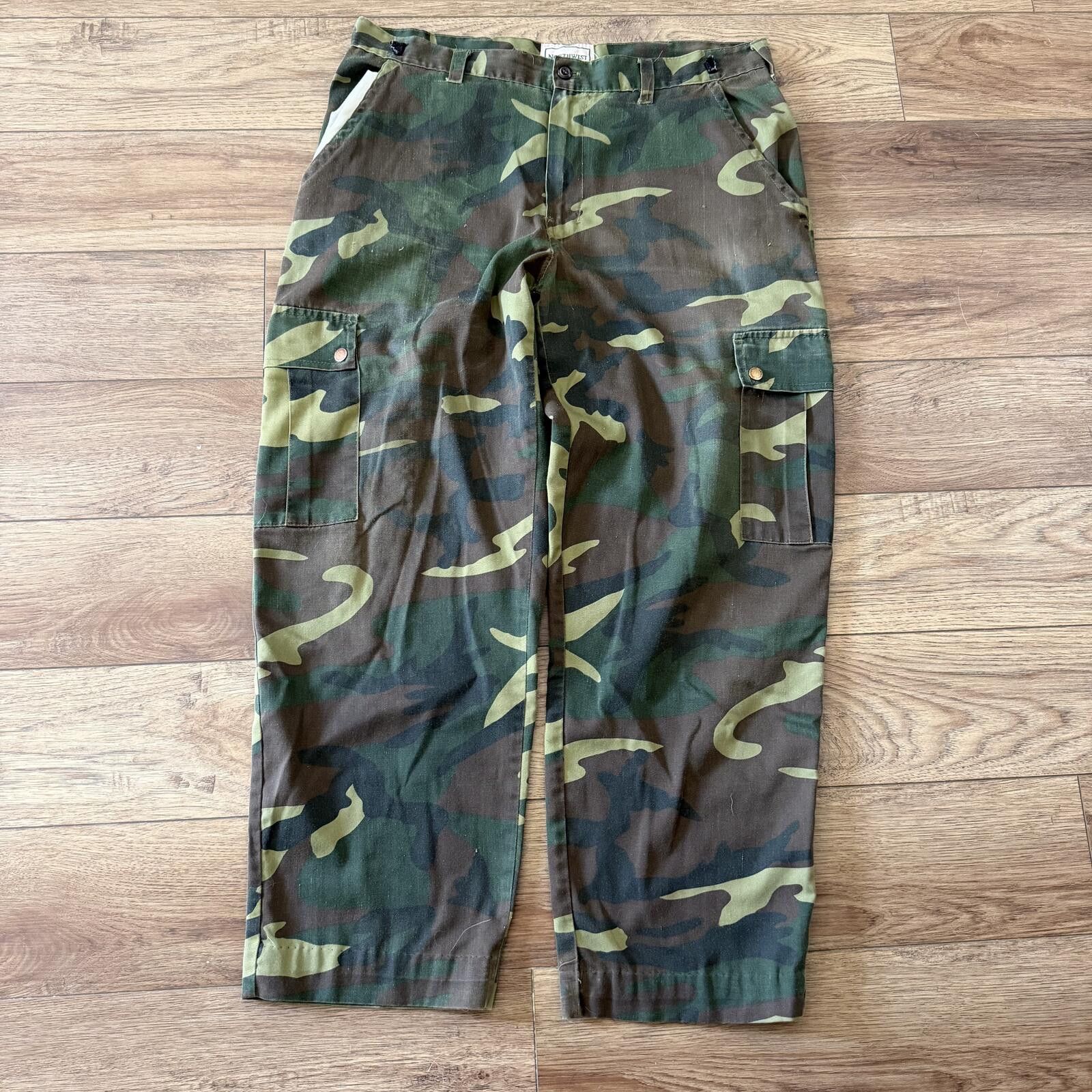 Northwest Territory Vintage 90s Northwest Territory Woodland Camo Cargo Pants Size US 36 / EU 52 - 2 Thumbnail