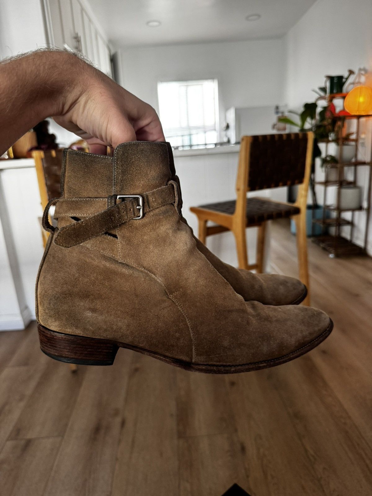 Saint Laurent Paris Sigaro Tan hedi jodphur wyatt Size US 9 / EU 42 - 1 Thumbnail