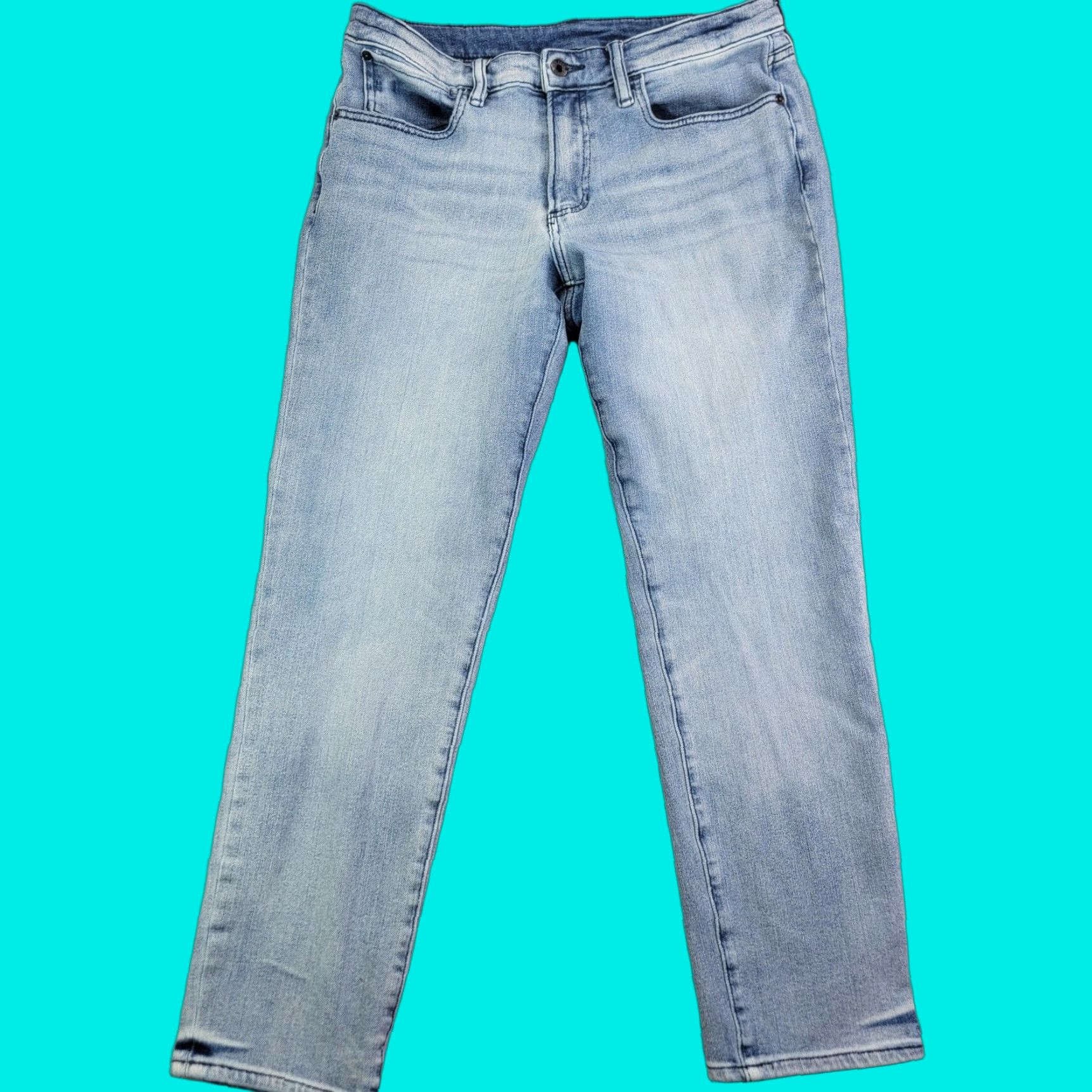 Bonobos Bonobos Slim Taper Jeans Mens 33x30 Blue Slim Tapered Light Wash Denim Shirt? Size US 33 - 1 Thumbnail
