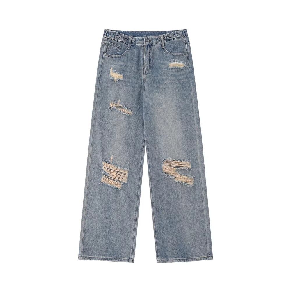 Japanese Brand × Jean Men's street vintage loose straight-leg washed jeans Size US 32 / EU 48 - 1 Thumbnail