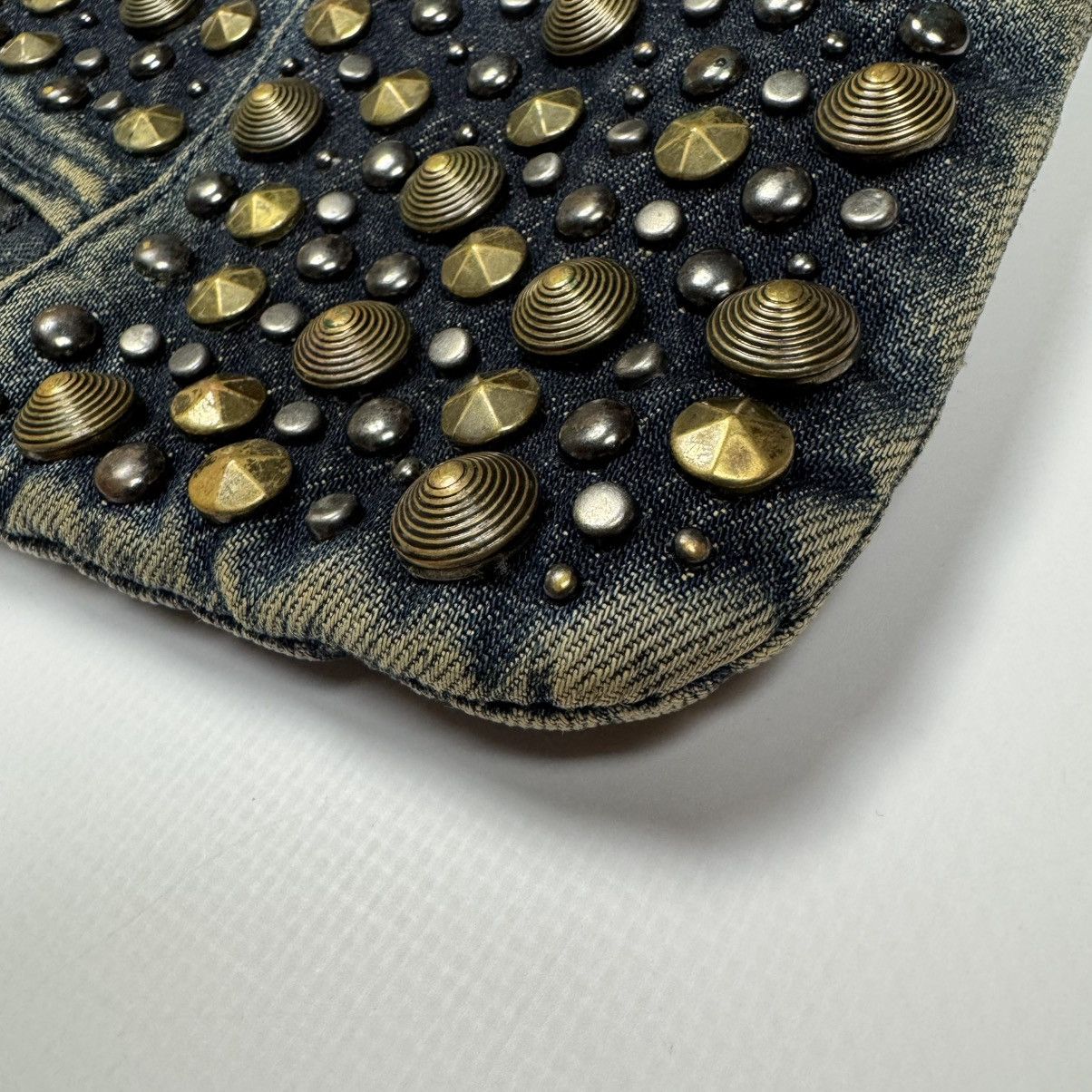 Diesel Vintage Y2K Diesel Metal Rhinestones Denim Small Bag Rare Size ONE SIZE - 12 Thumbnail