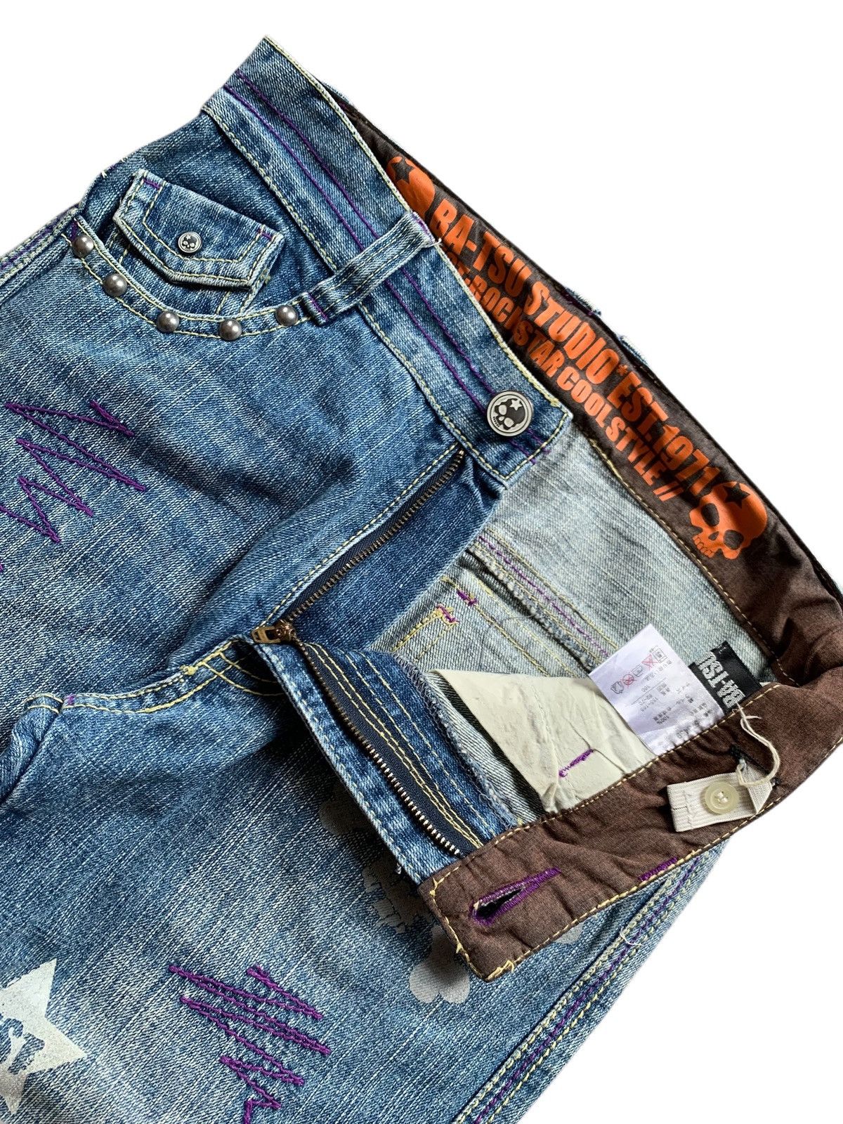 Hysteric Glamour Ba-tsu studio japanese blue jeans Size US 30 / EU 46 - 5 Thumbnail