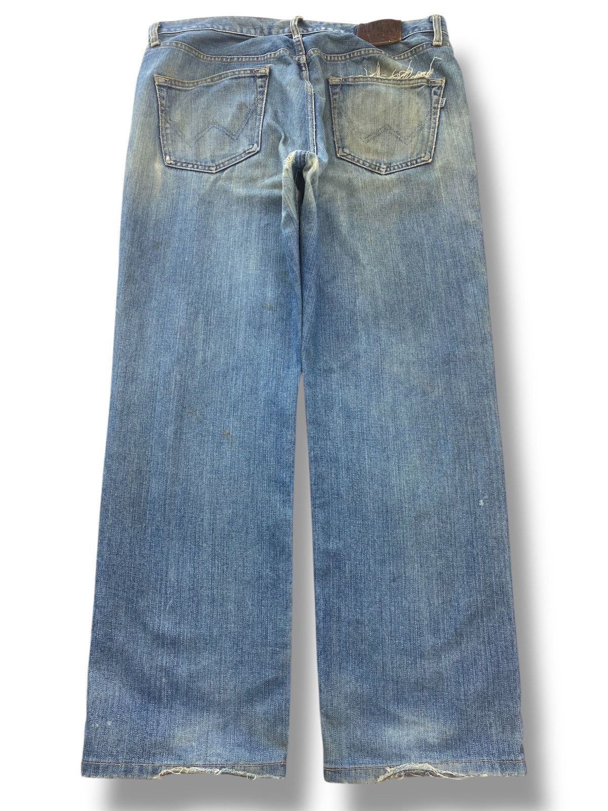 Edwin Edwin Mud Wash Ripped Style Straight Leg Jeans Size US 36 / EU 52 - 3 Thumbnail