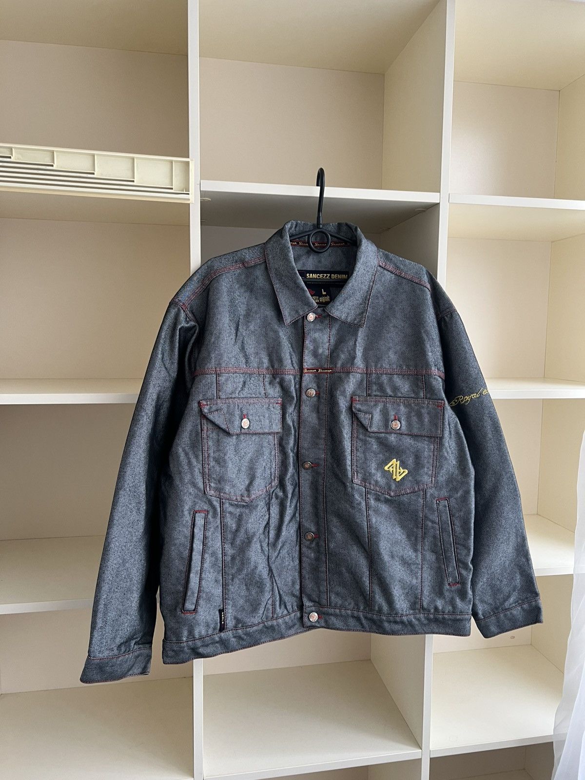 Vintage Vintage Sancezz Denim Jacket Hip-Hop Retro Size L Size US L / EU 52-54 / 3 - 6 Thumbnail