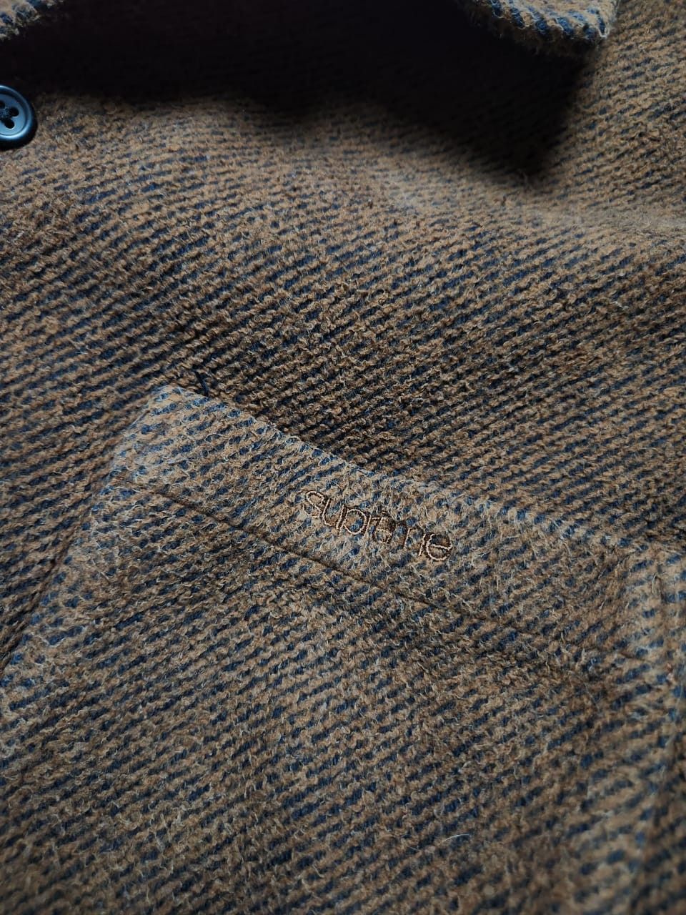 Supreme Supreme Brown Flannel Ribbed Jacket Size US XL / EU 56 / 4 - 5 Thumbnail