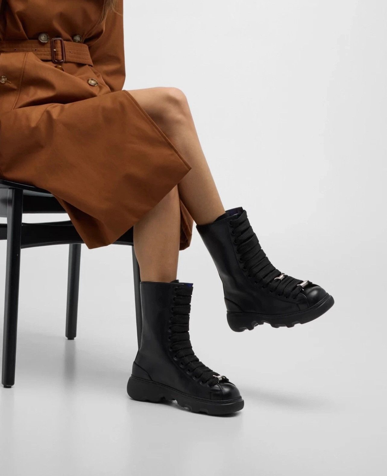 Burberry Burberry Ranger High Leather Boots size 37.5 Size US 7.5 / IT 37.5 - 3 Thumbnail