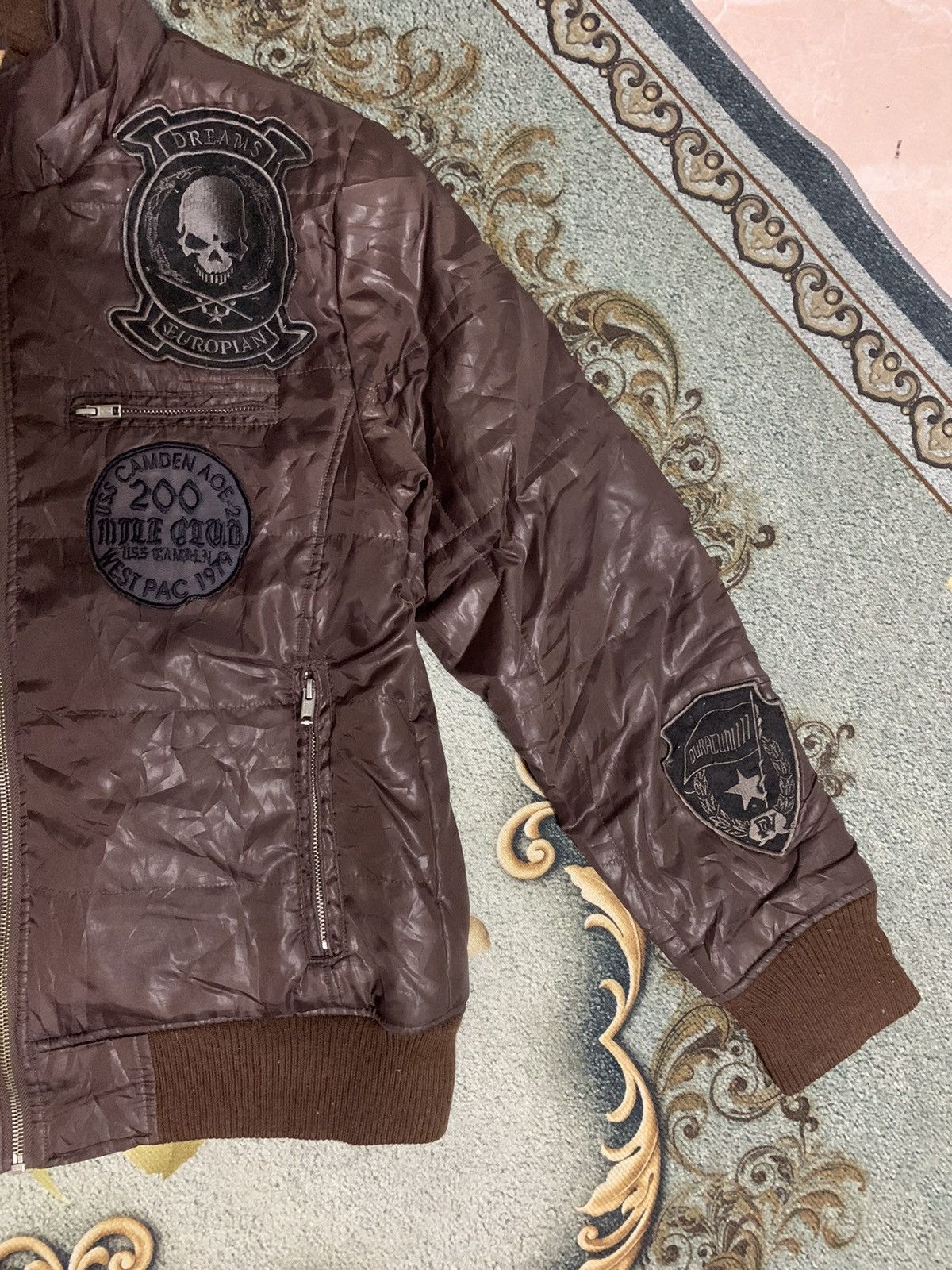 Japanese Brand Vintage DURALUMIN Skull Puffer Jacket Zipper Size US L / EU 52-54 / 3 - 5 Thumbnail