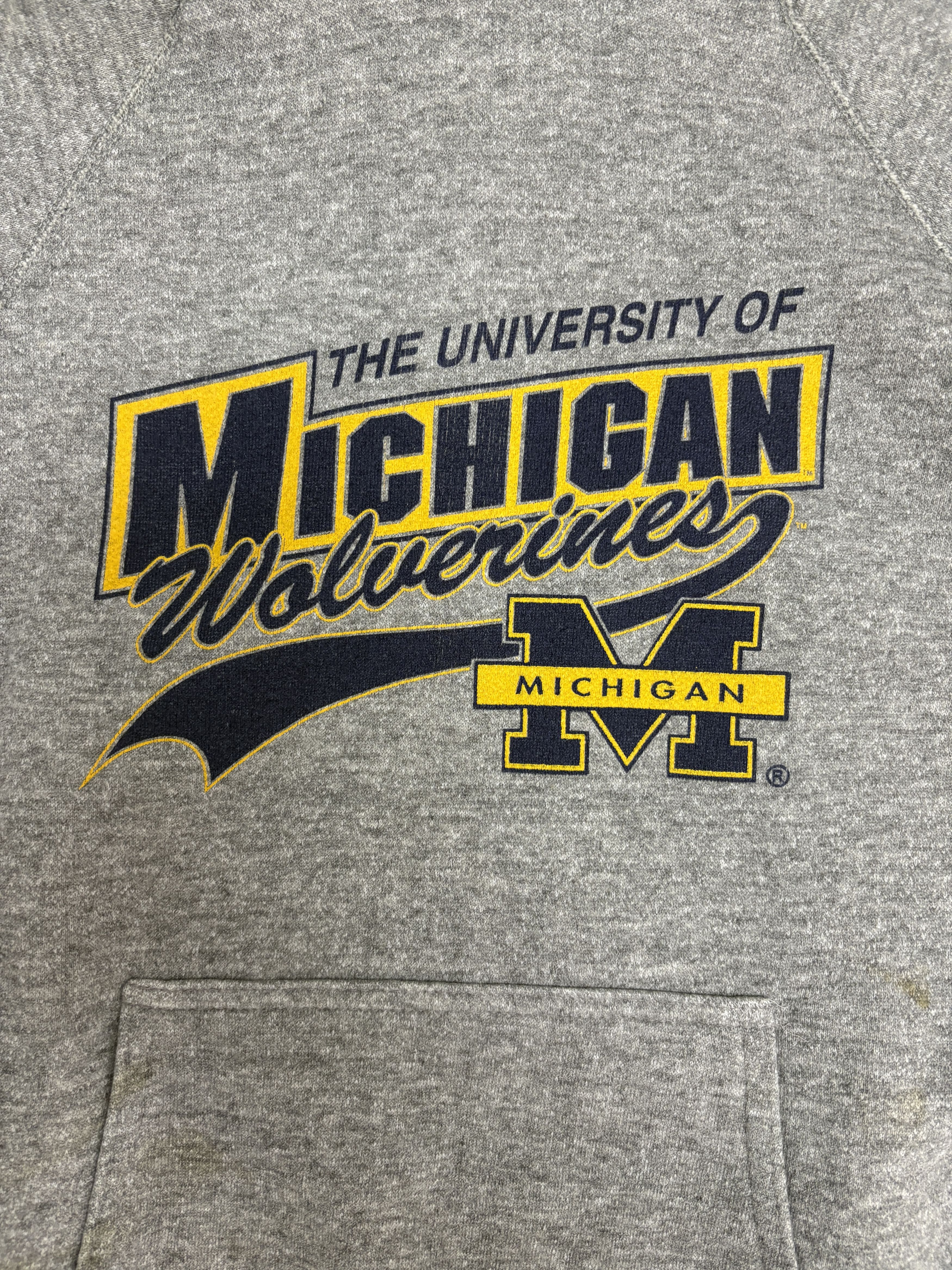 Vintage University of Michigan Wolverines Vintage Grey Hoodie Size US S / EU 44-46 / 1 - 2 Thumbnail