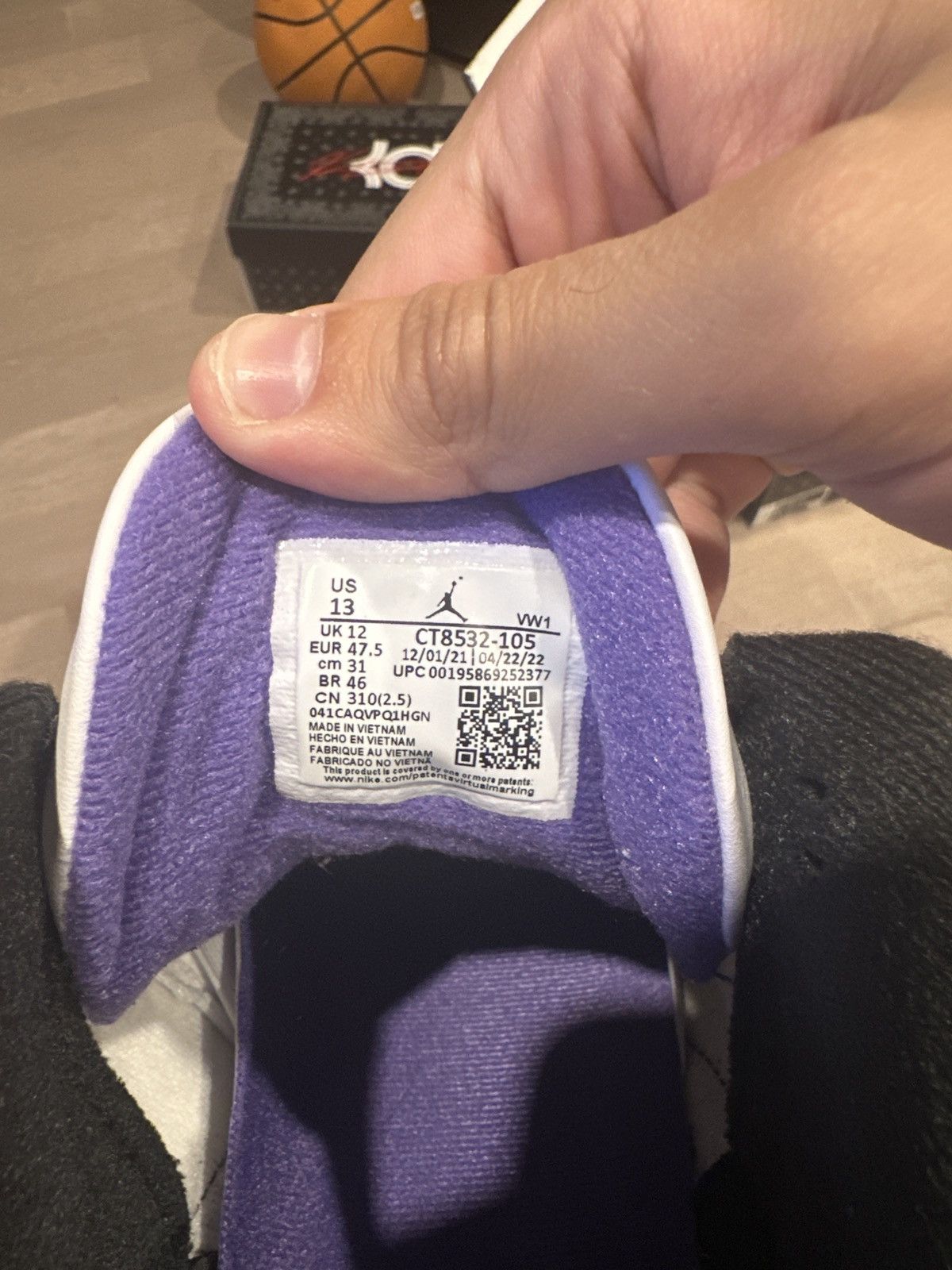 Air Jordan 3 Retro Iris Purple size 13