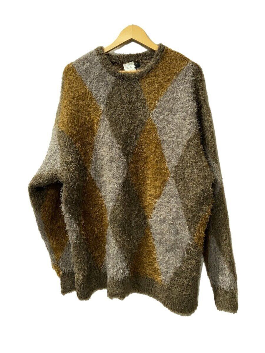 Number (N)ine 🐎 Argyle Fuzzy Sweater Size US XL / EU 56 / 4 - 1 Thumbnail