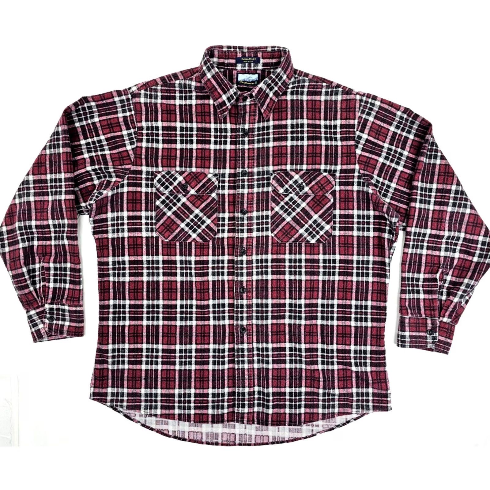Vintage VTG Fieldmaster Perma Prest Flannel Shirt Men XL – Red Black Plaid Outdoor Size US XL / EU 56 / 4 - 2 Thumbnail