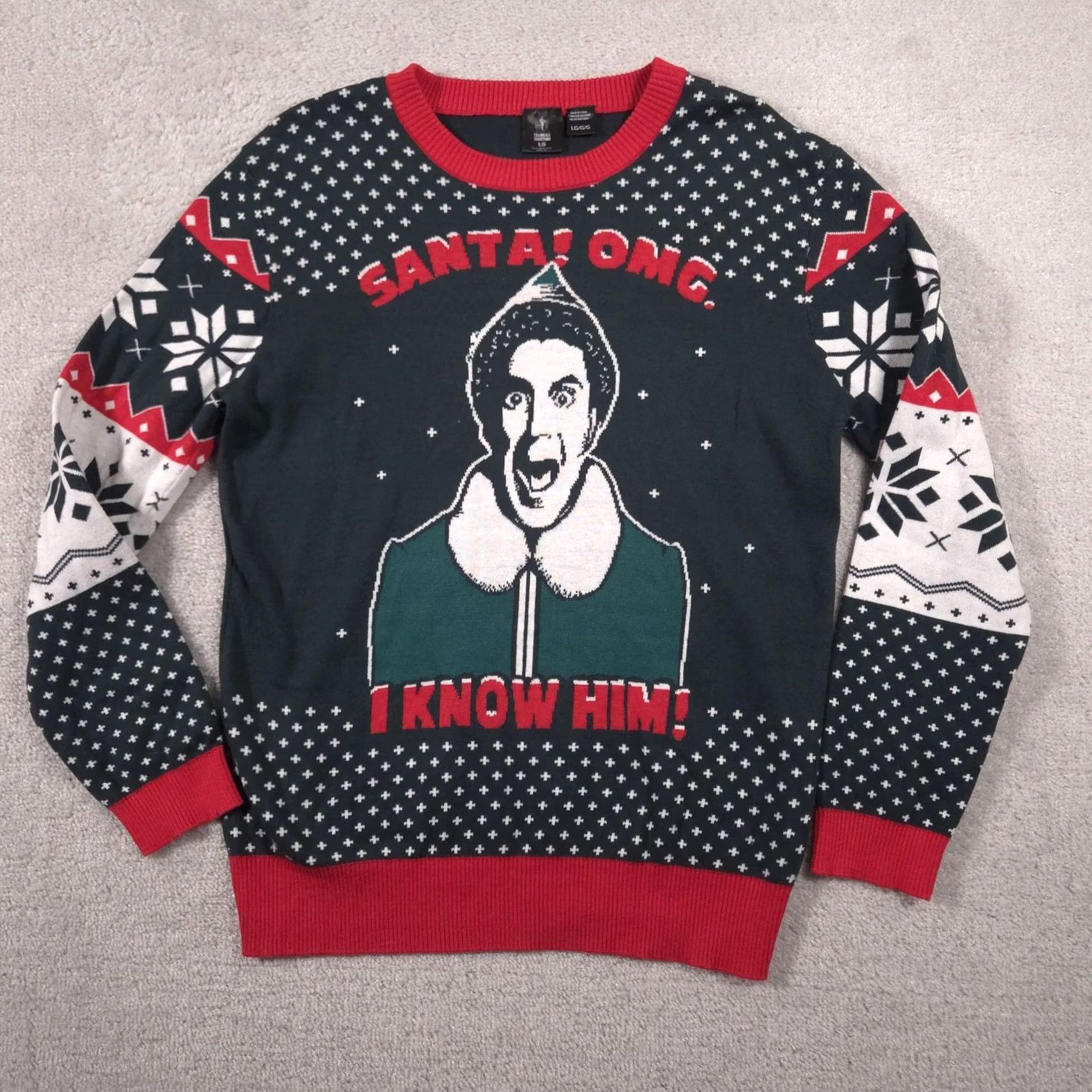 Vintage VINTAGE Celebrate Together Sweater Mens L Buddy the Elf Santa OMG Ugly Christmas Size US L / EU 52-54 / 3 - 2 Thumbnail