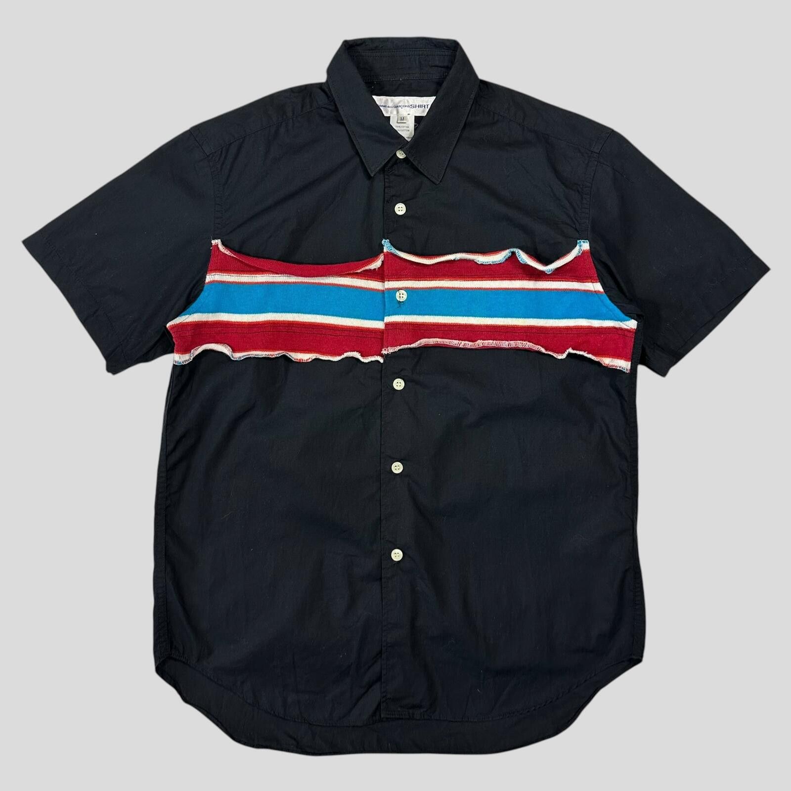 Comme des Garcons Comme Des Garçons SHIRT Striped Knit Appliqué - M Size US M / EU 48-50 / 2 - 1 Thumbnail
