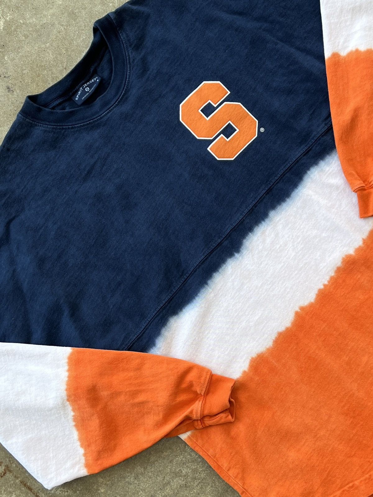 NCAA Syracuse Orange Ombre Dyed Long Sleeve Small Size US S / EU 44-46 / 1 - 4 Thumbnail