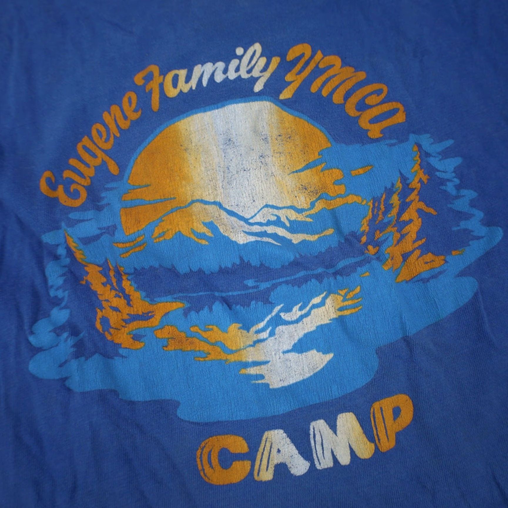 Vintage VINTAGE True Eugene Family YMCA Camp Mens Medium Graphic T Shirt Blue Size US M / EU 48-50 / 2 - 4 Thumbnail